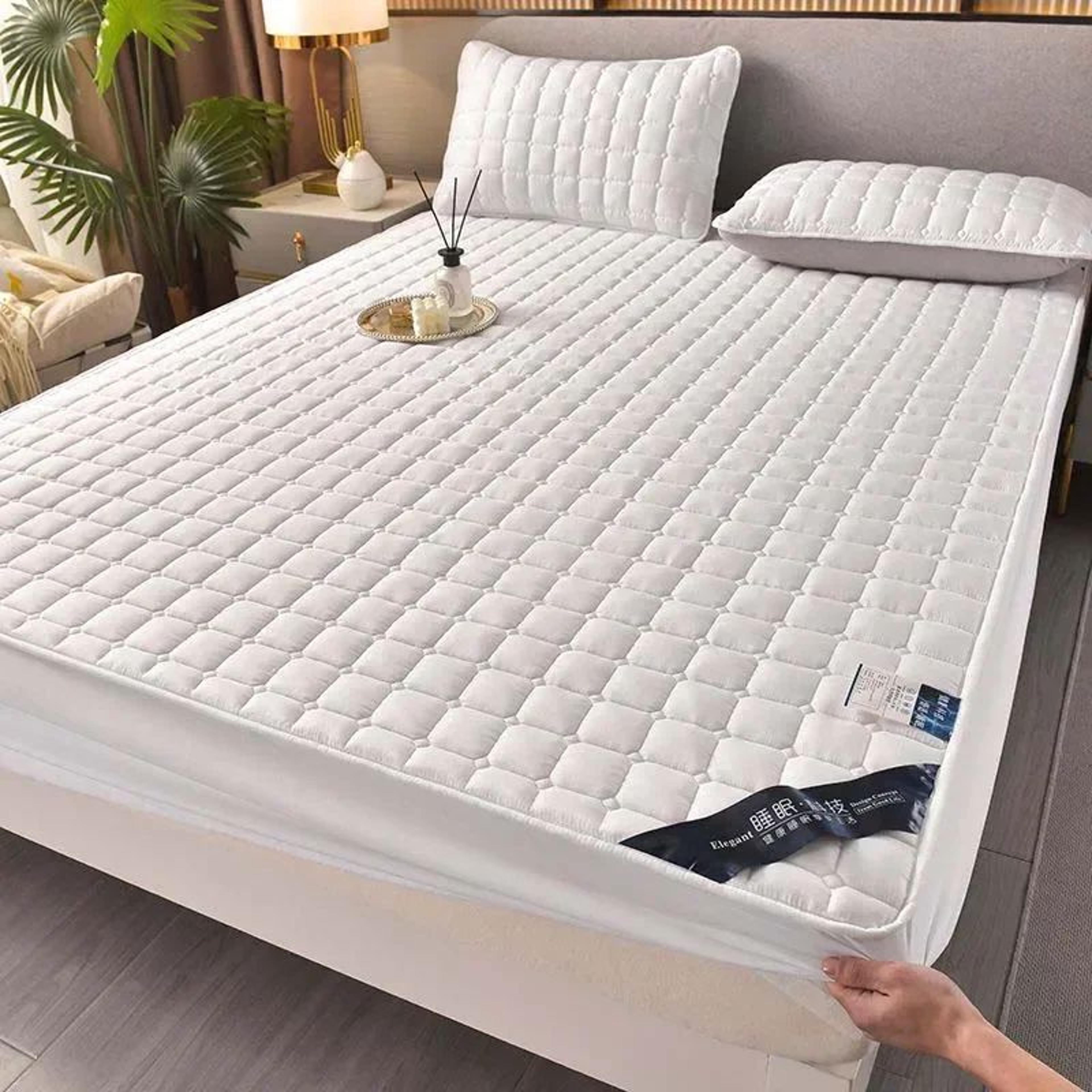 Soft SkinFriendly Quilted Mattress Protector Cover 11