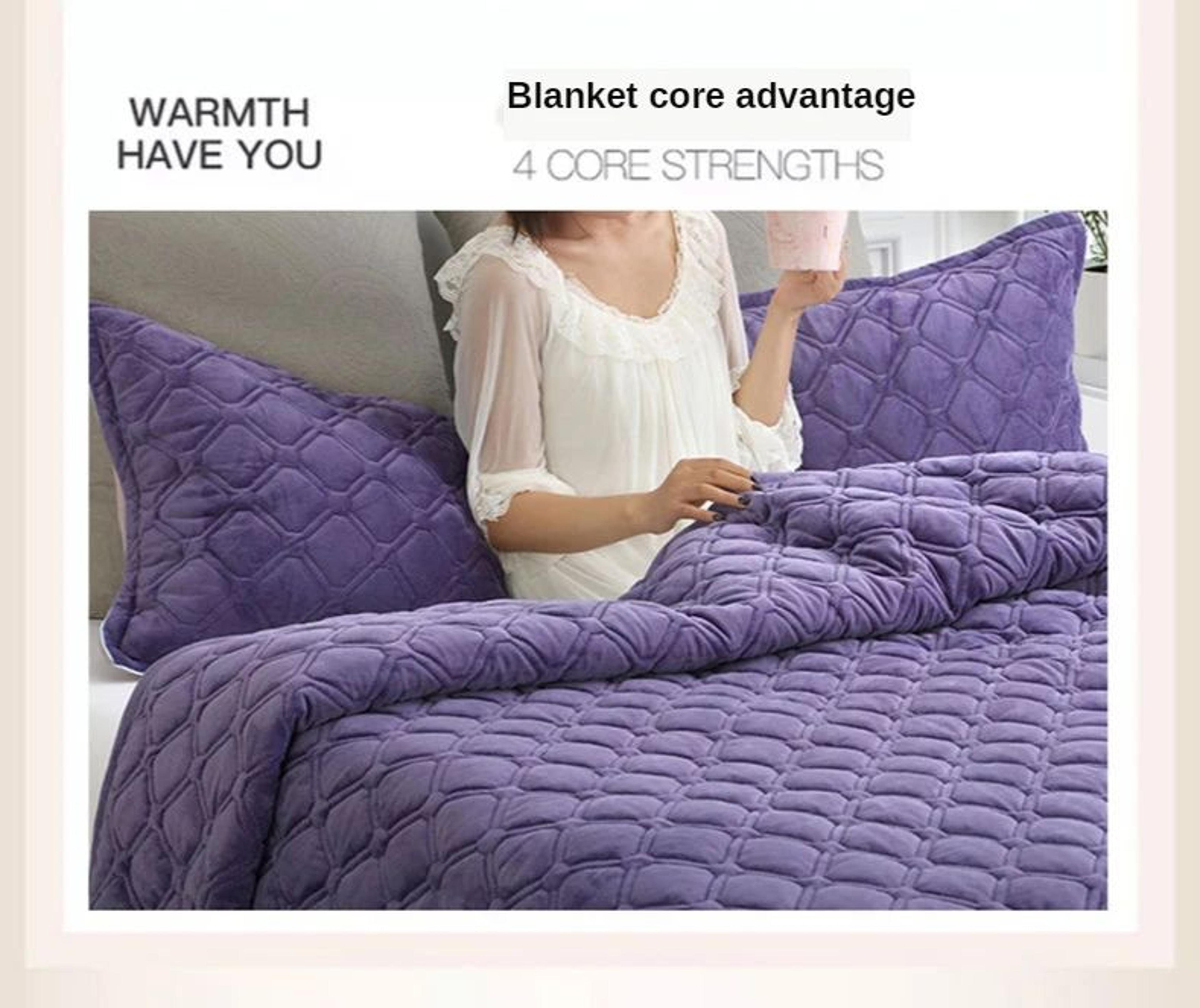 Soft Velvet Quilted Bedspread Blanket 270x230cm 5