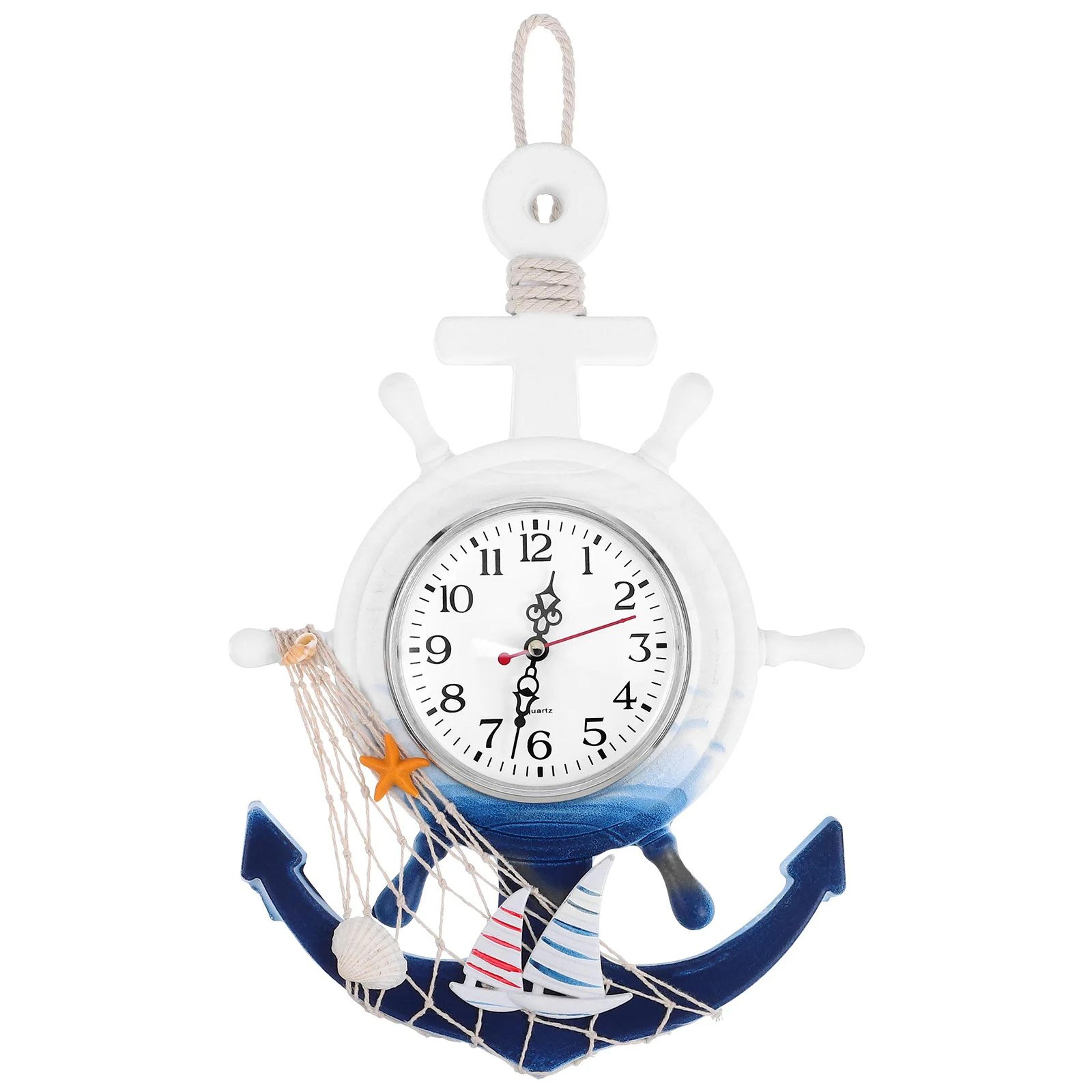 Contemporary Rudder Anchor Nautical Wall Clock 0