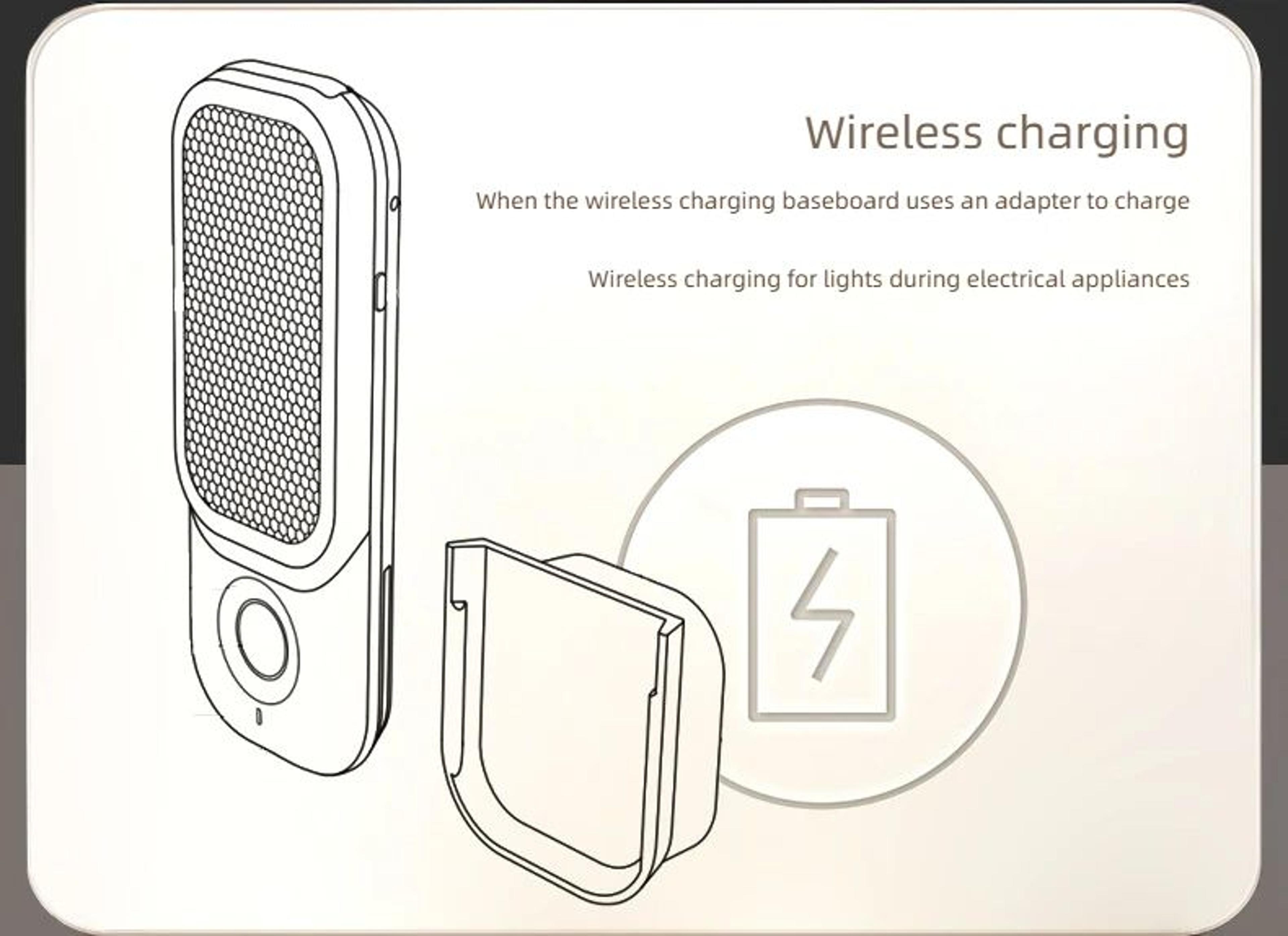 3Mode Motion Sensor LED Night Light With Wireless Charging 10