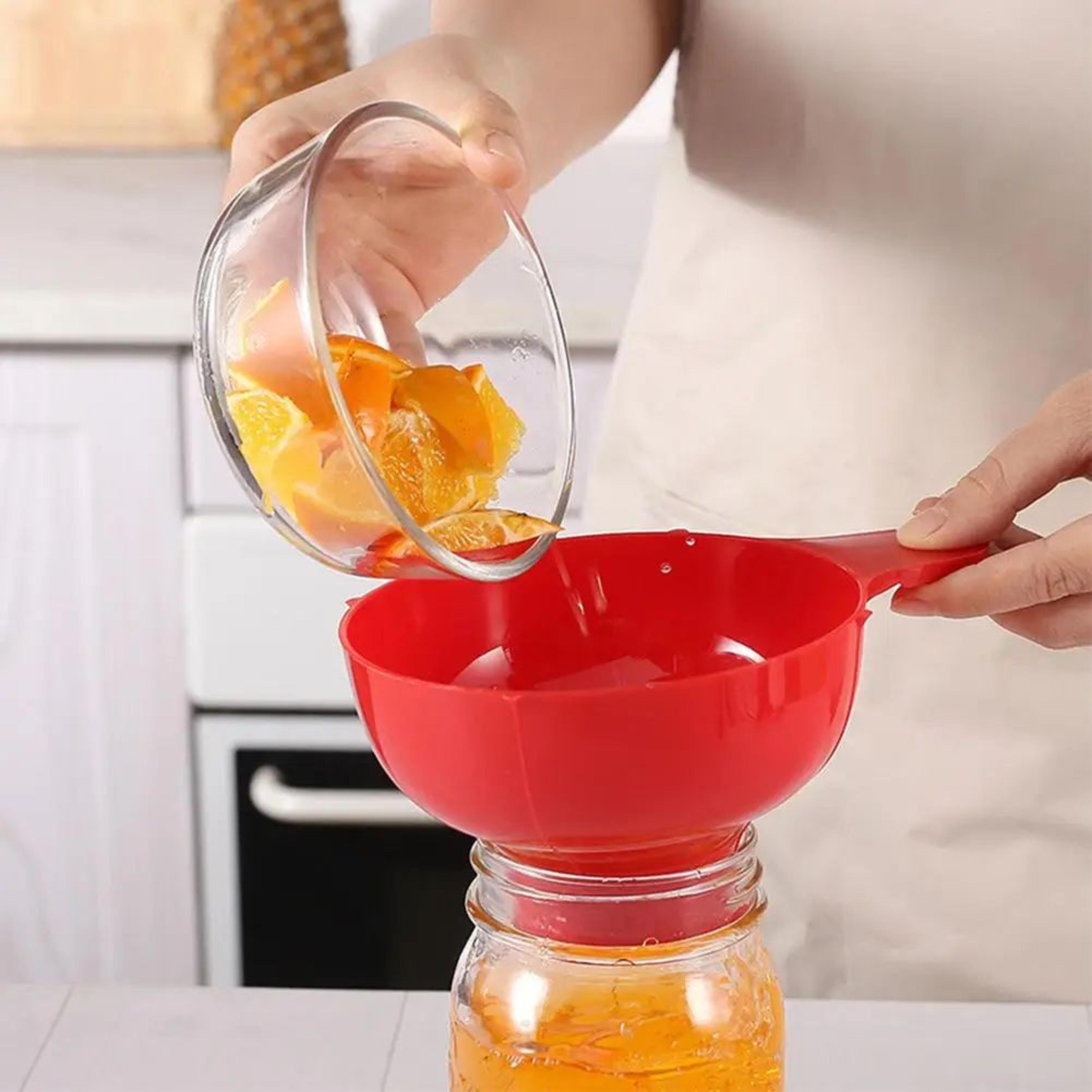 Wide Mouth Plastic Kitchen Funnel With Filter 7