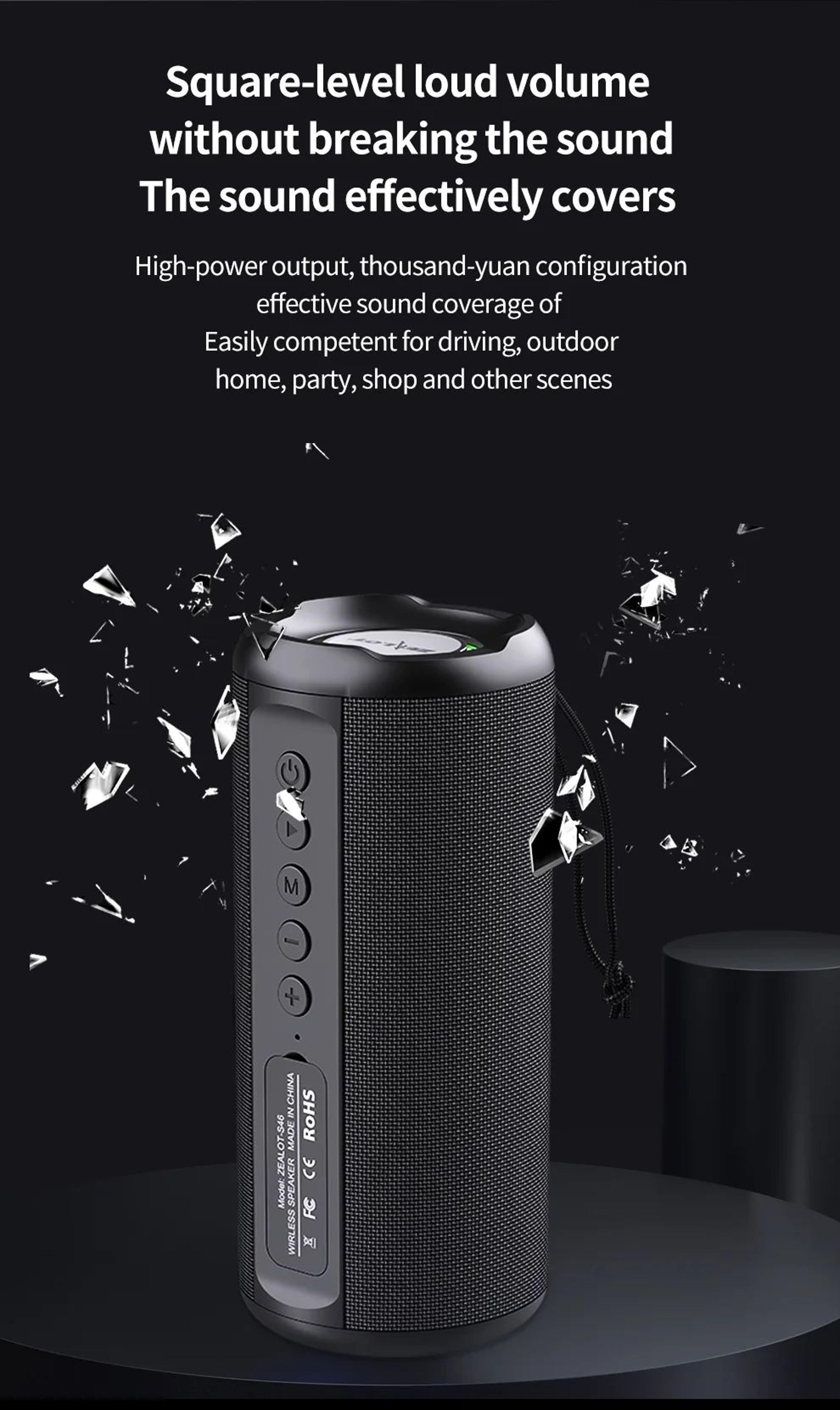ZEALOT S46 10W Wireless Bluetooth Speaker 9