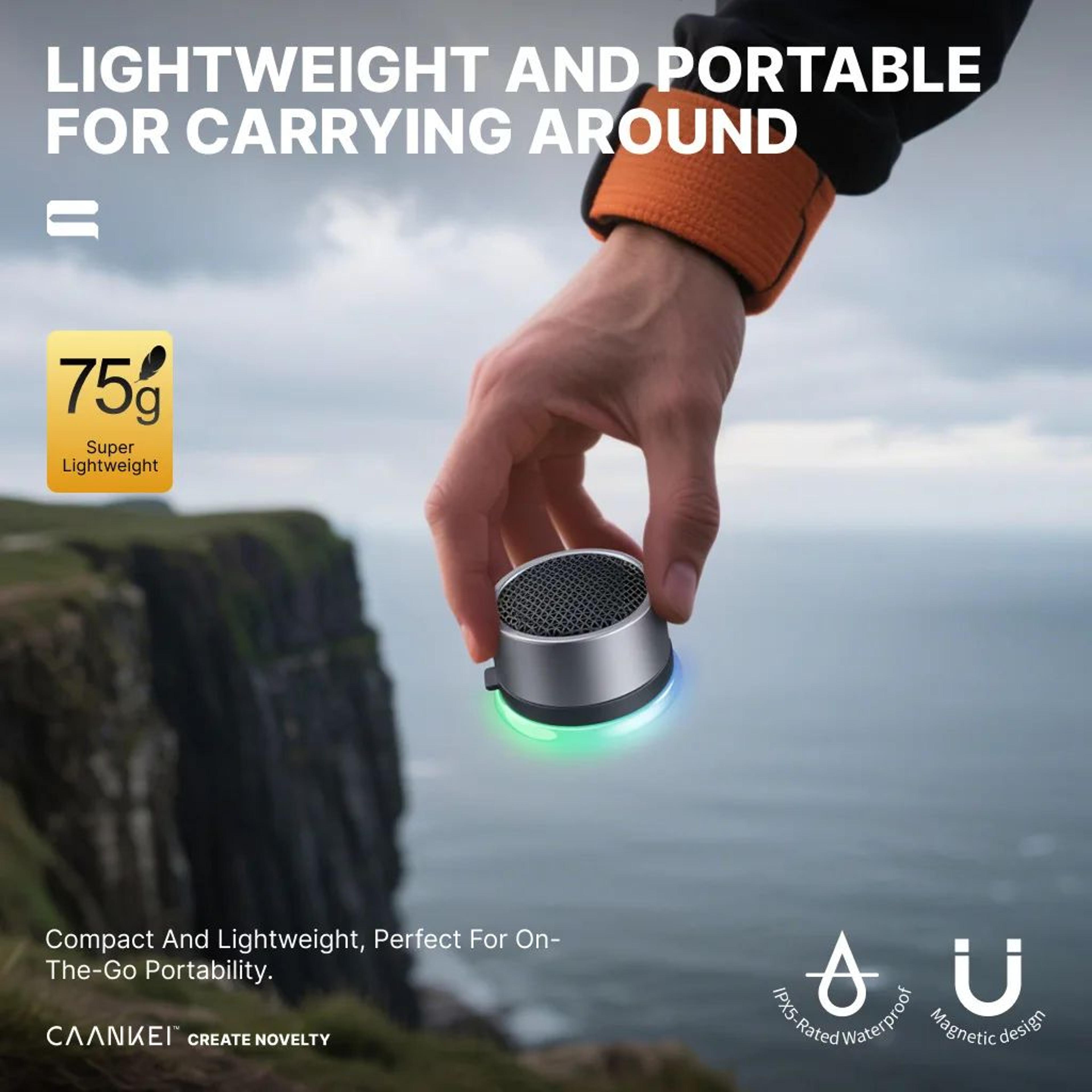 Bluetooth Magnetic Mini Waterproof Speaker With RGB Light 3