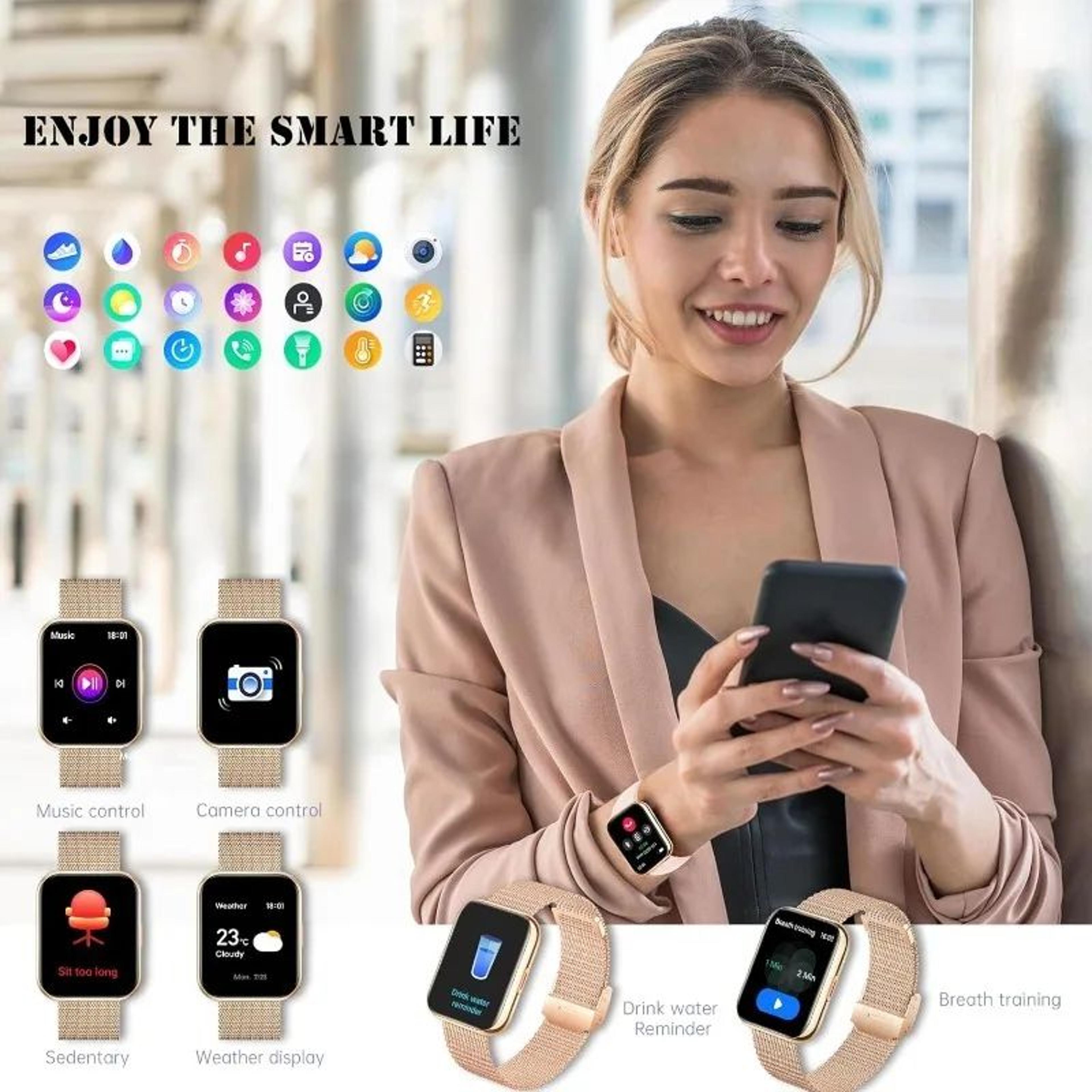 185 HD Bluetooth Calling AI Voice Smartwatch 1