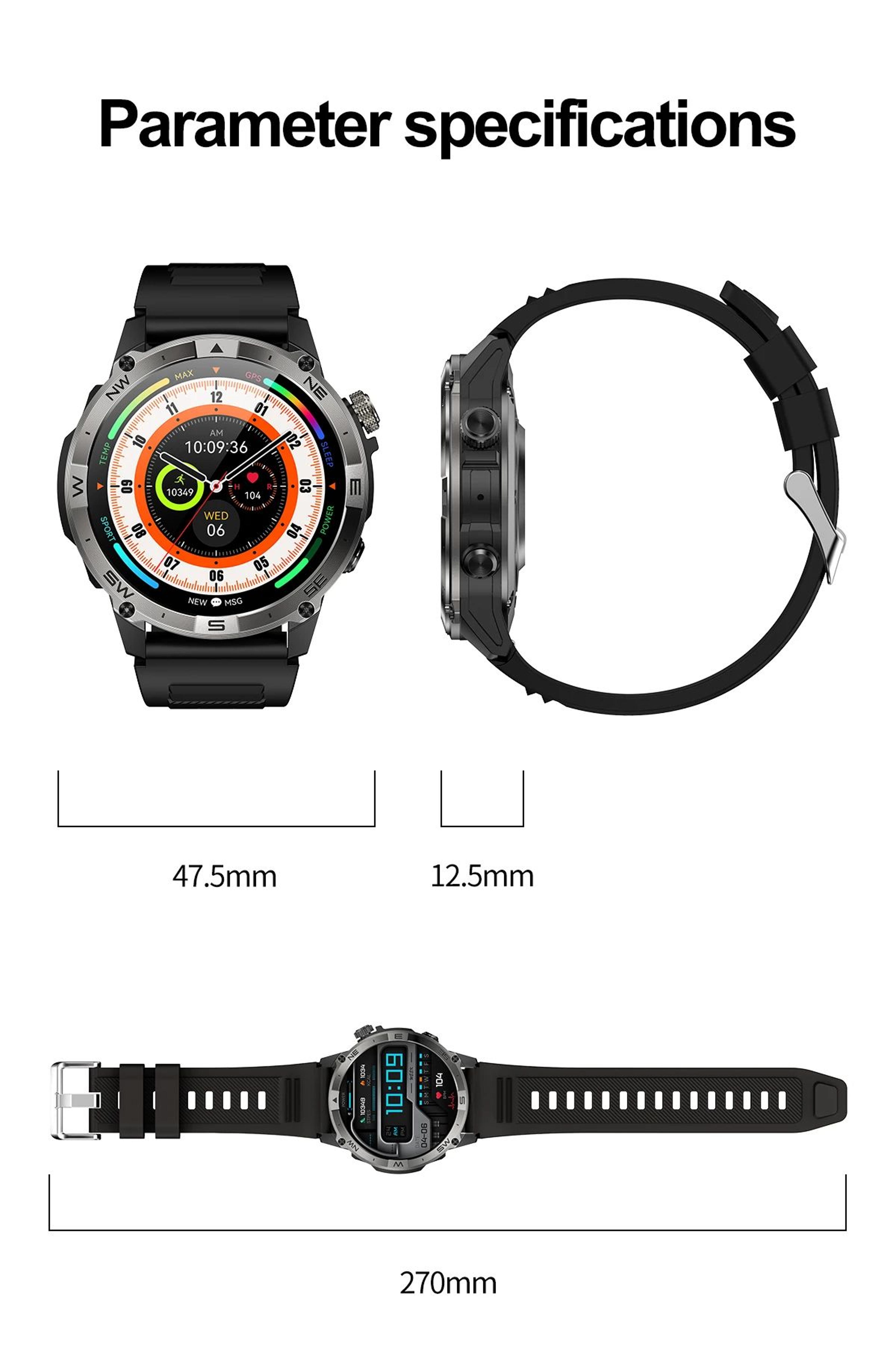 VALDUS VG40 Pro AMOLED GPS Bluetooth Calling Smartwatch 8