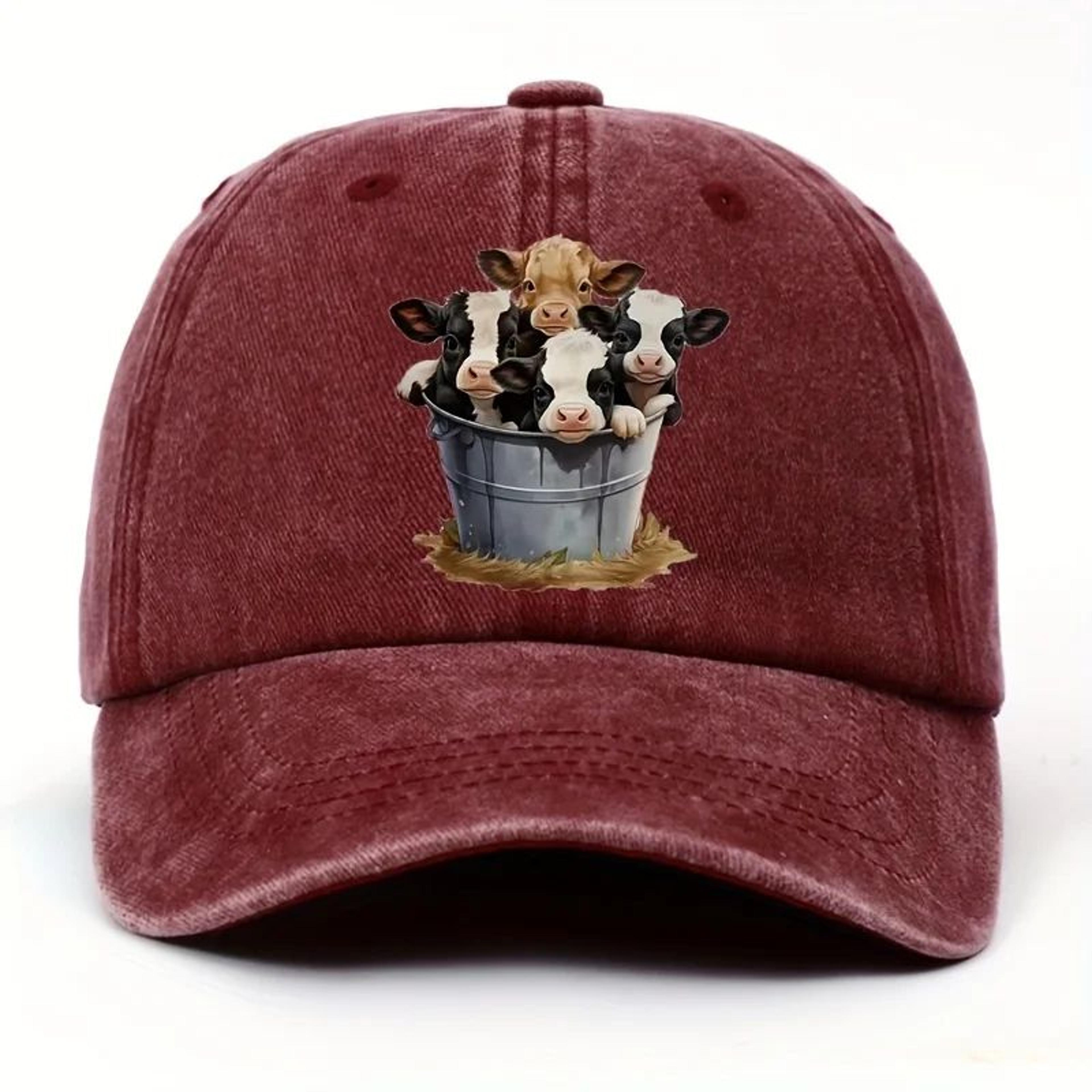 Cute Cow Print Adjustable Baseball Cap 5