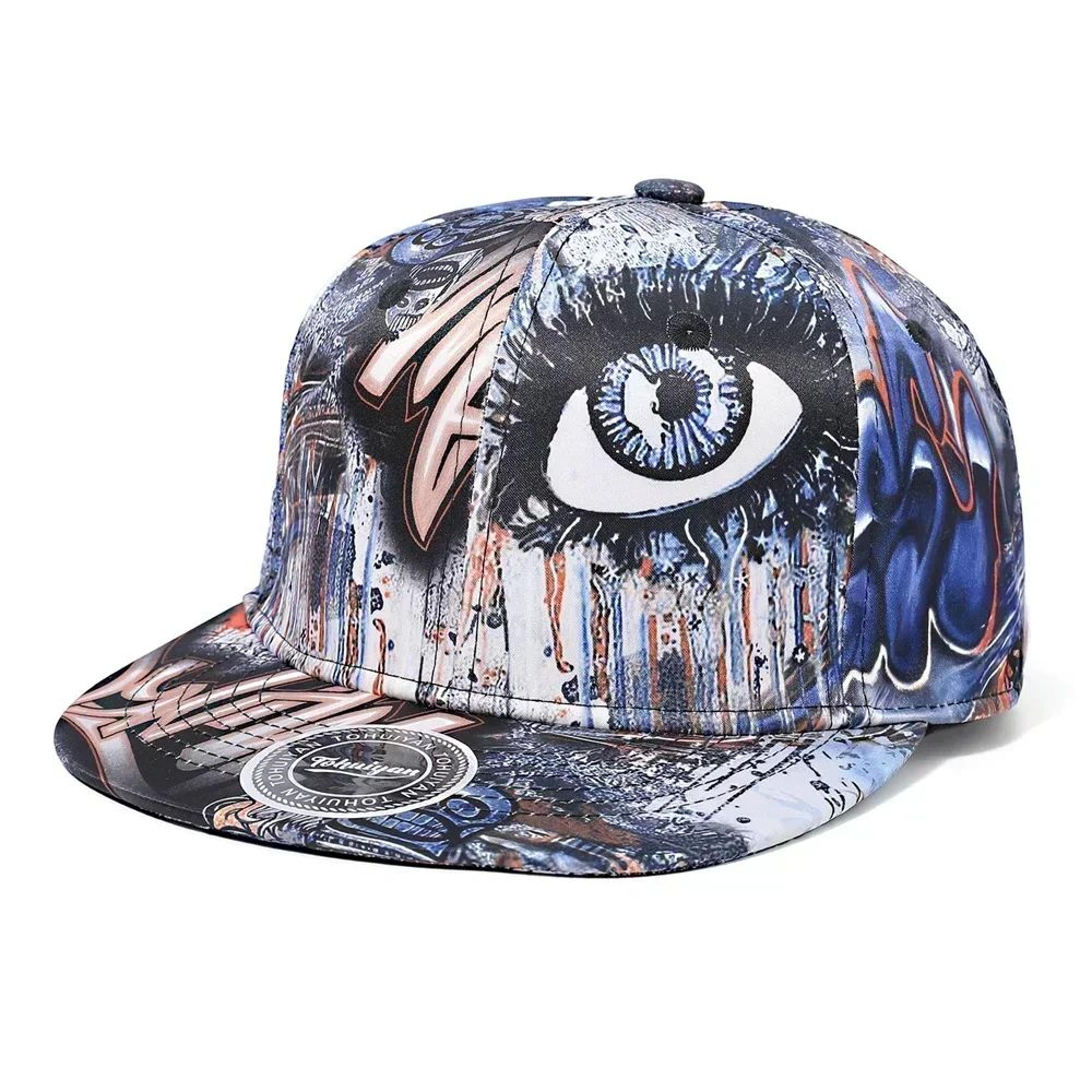 Graffiti Bones Flat Visor Snapback Baseball Cap 14