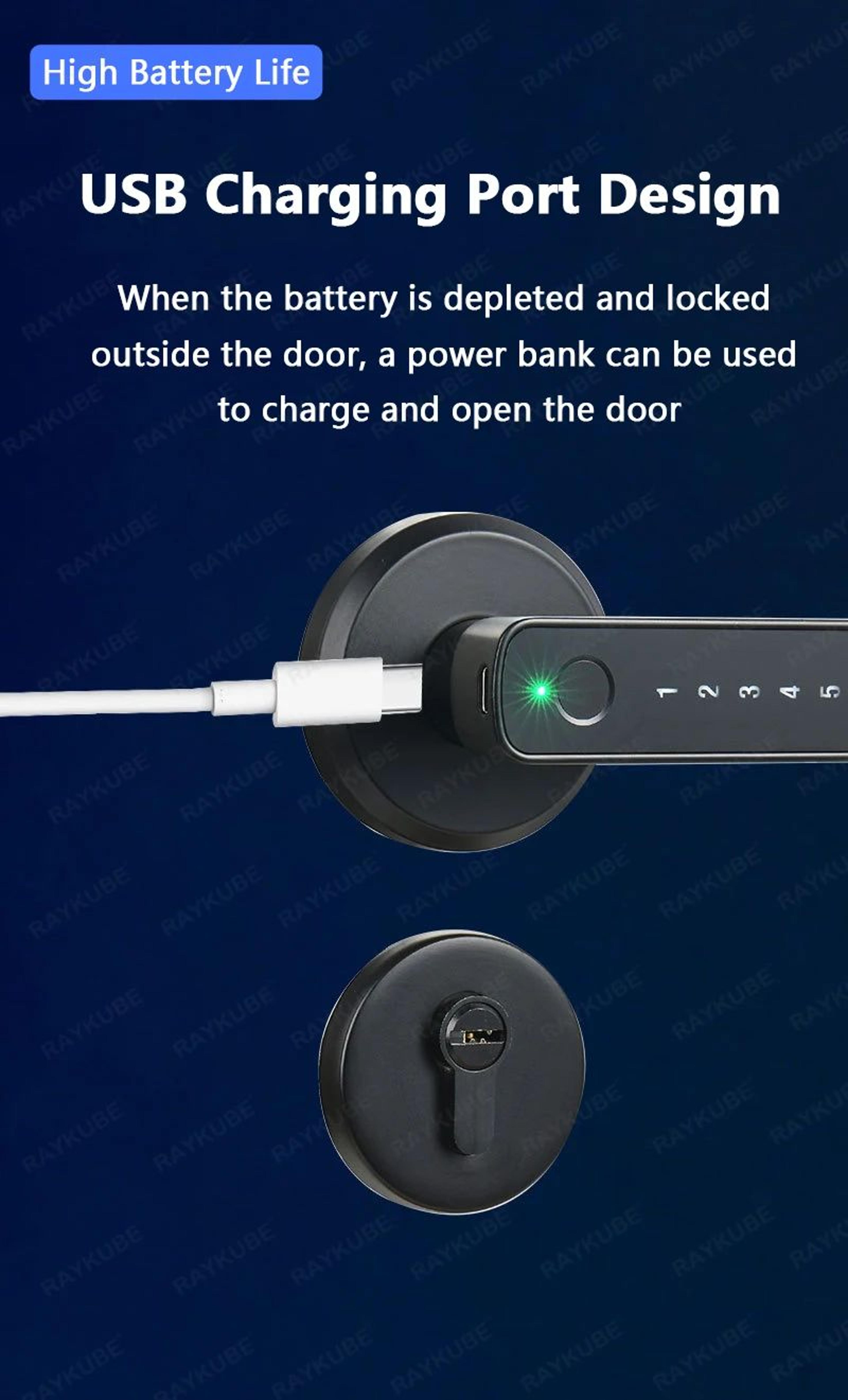 Smart Fingerprint Door Lock With Tuya App Remote Access 10