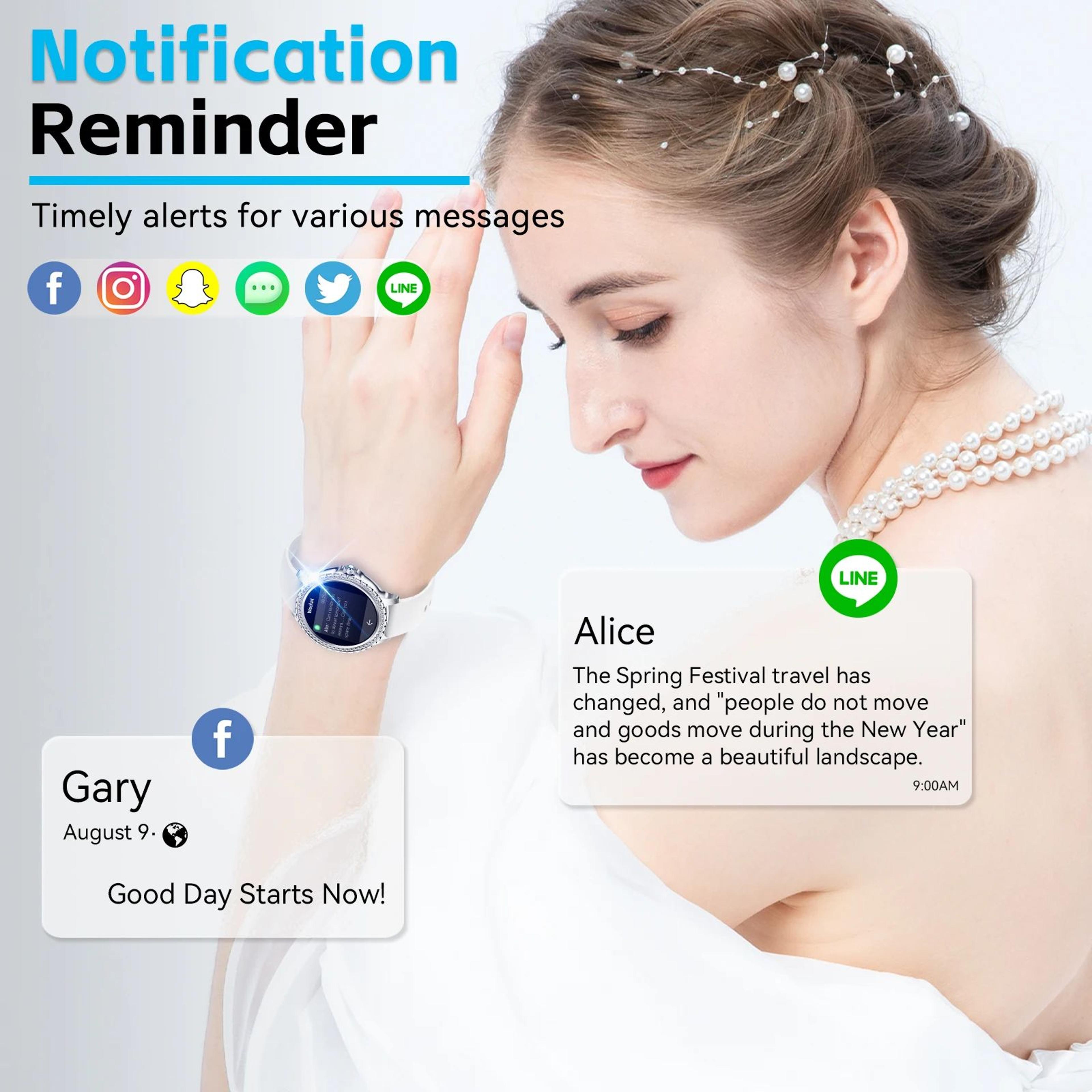LaNikar Smart Watch For Women Fitness And Health Tracker 5