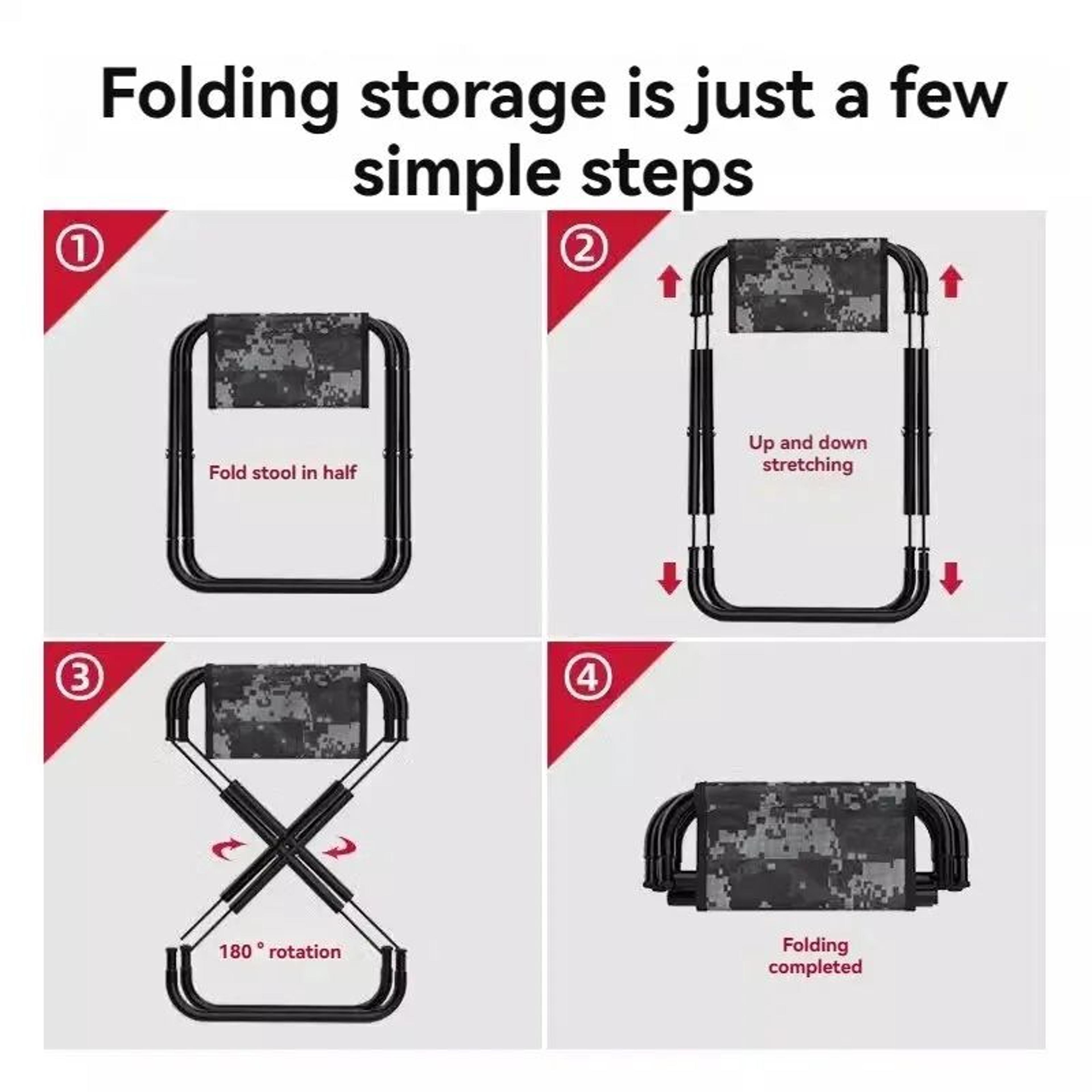 Portable Folding Camping Stool Beach And Fishing Chair 3