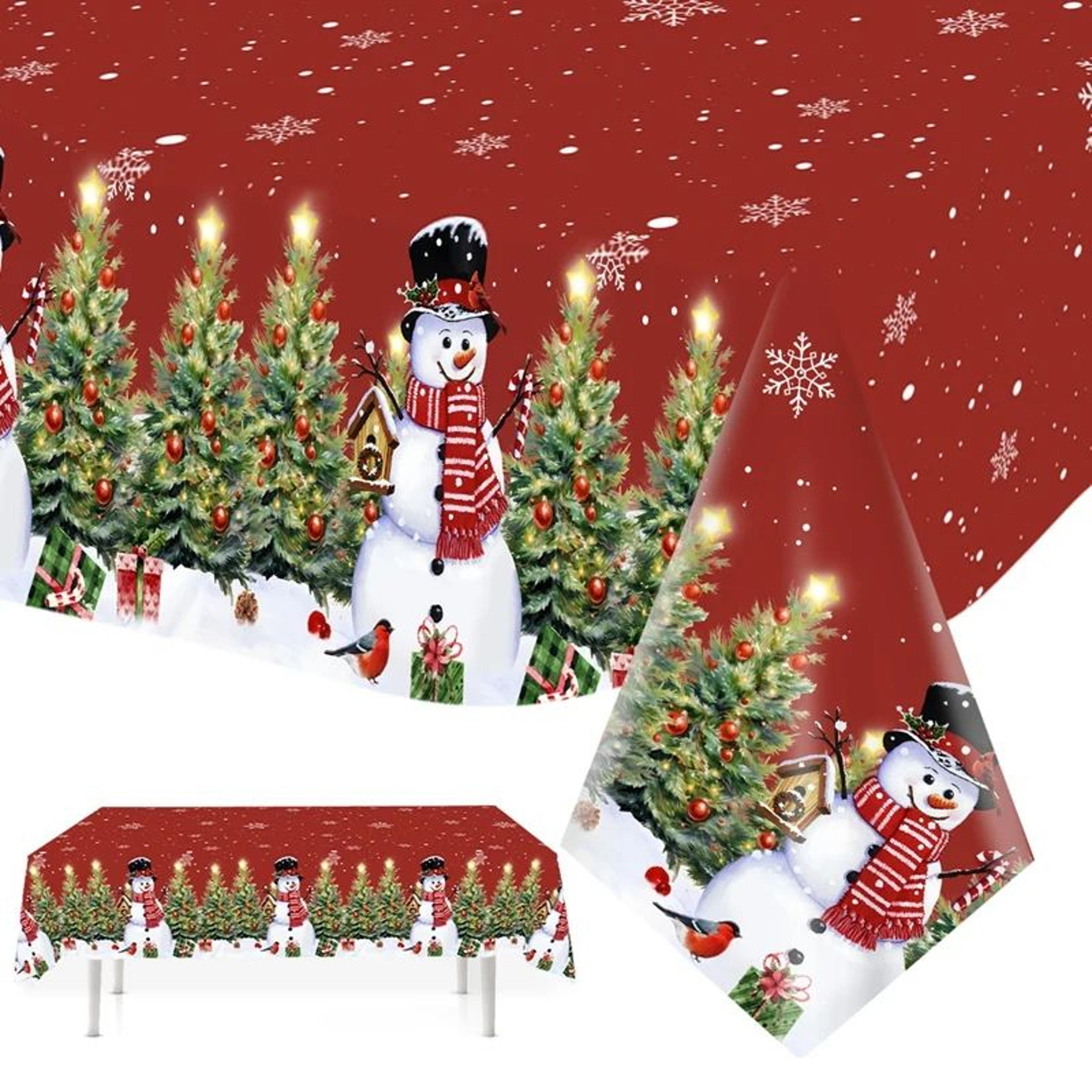 merry christmas pe tablecloth holiday party table cover