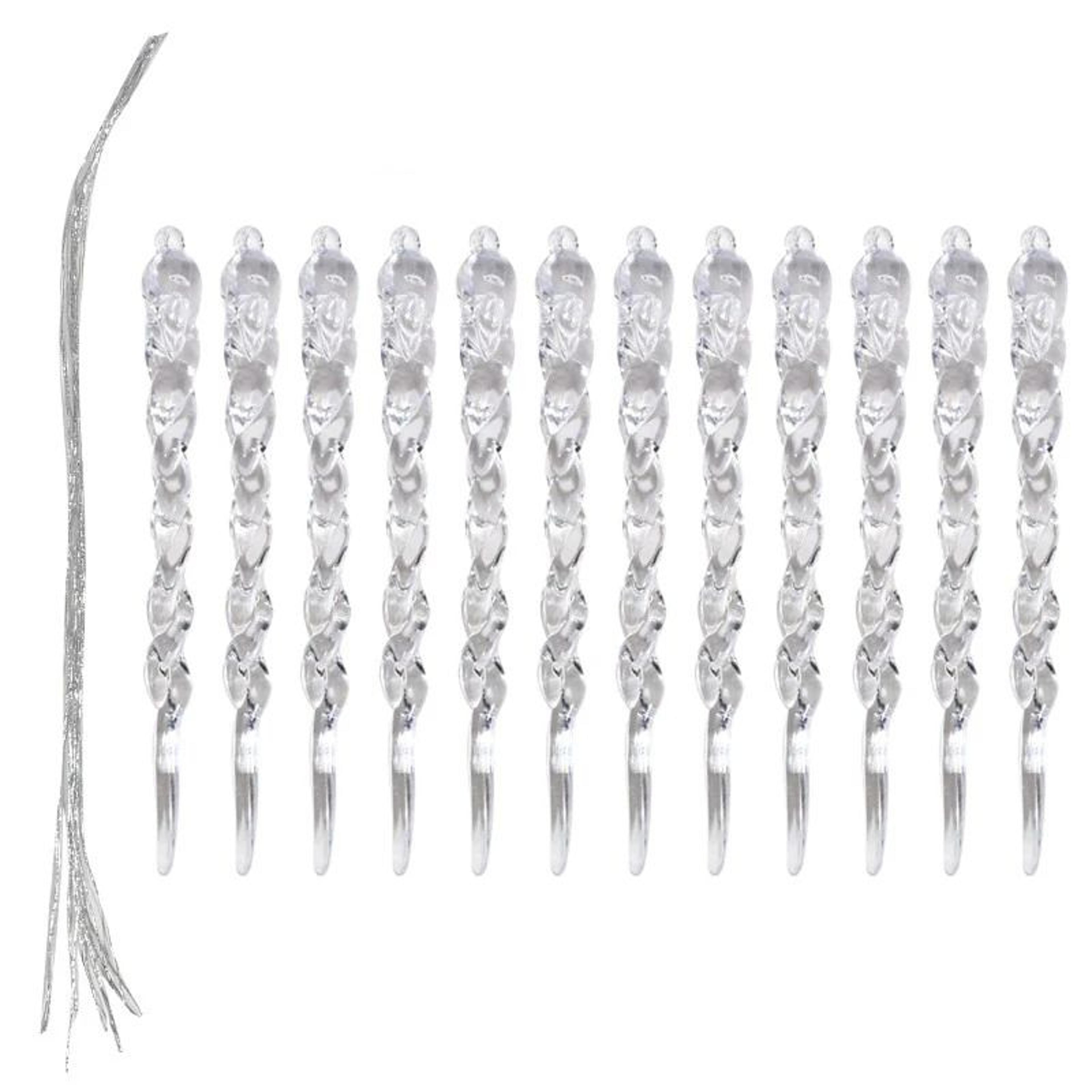Crystal Snowflake Ice Pendant Christmas Tree Ornaments Set 8