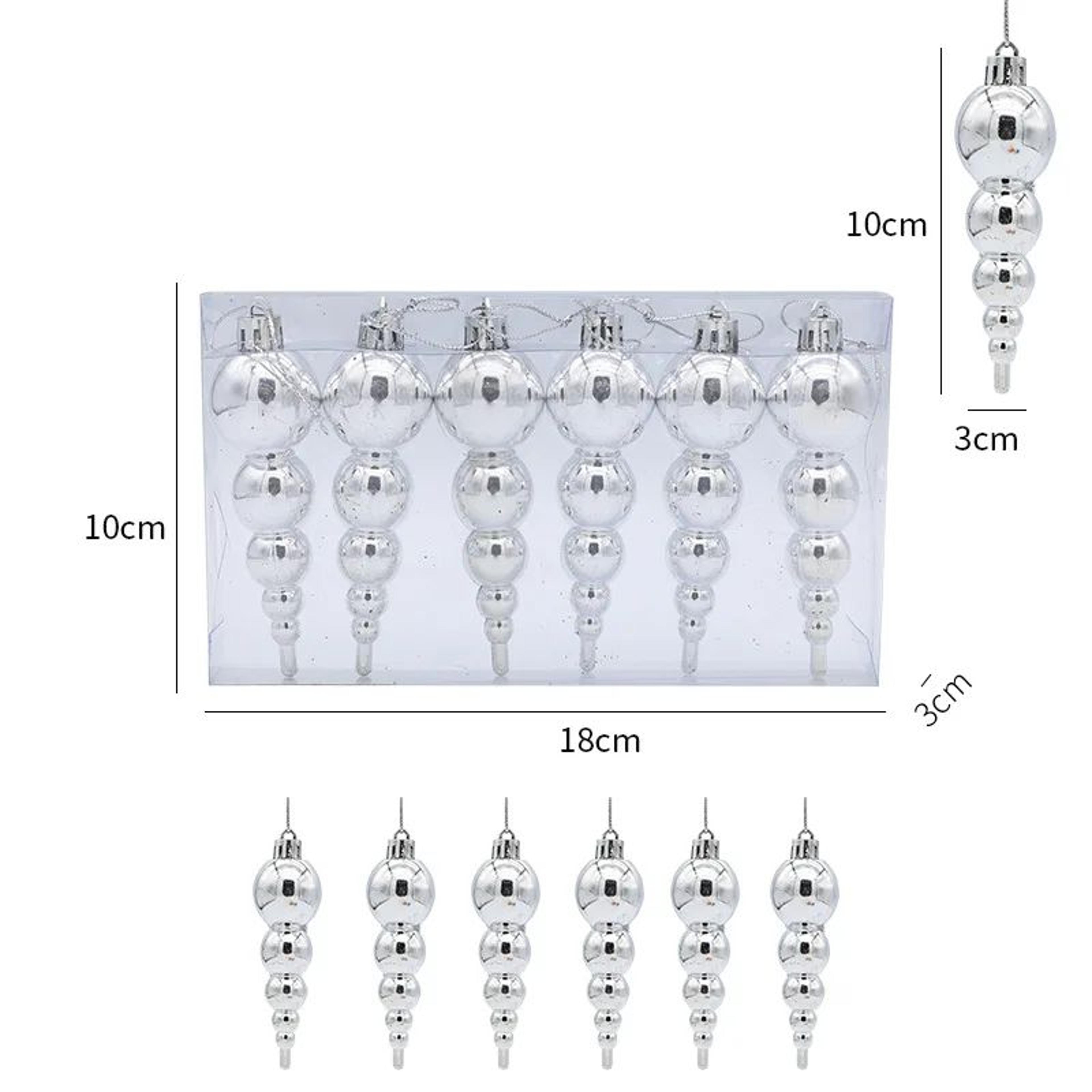 Christmas Tree Hanging Ornament Set 6pcs 8