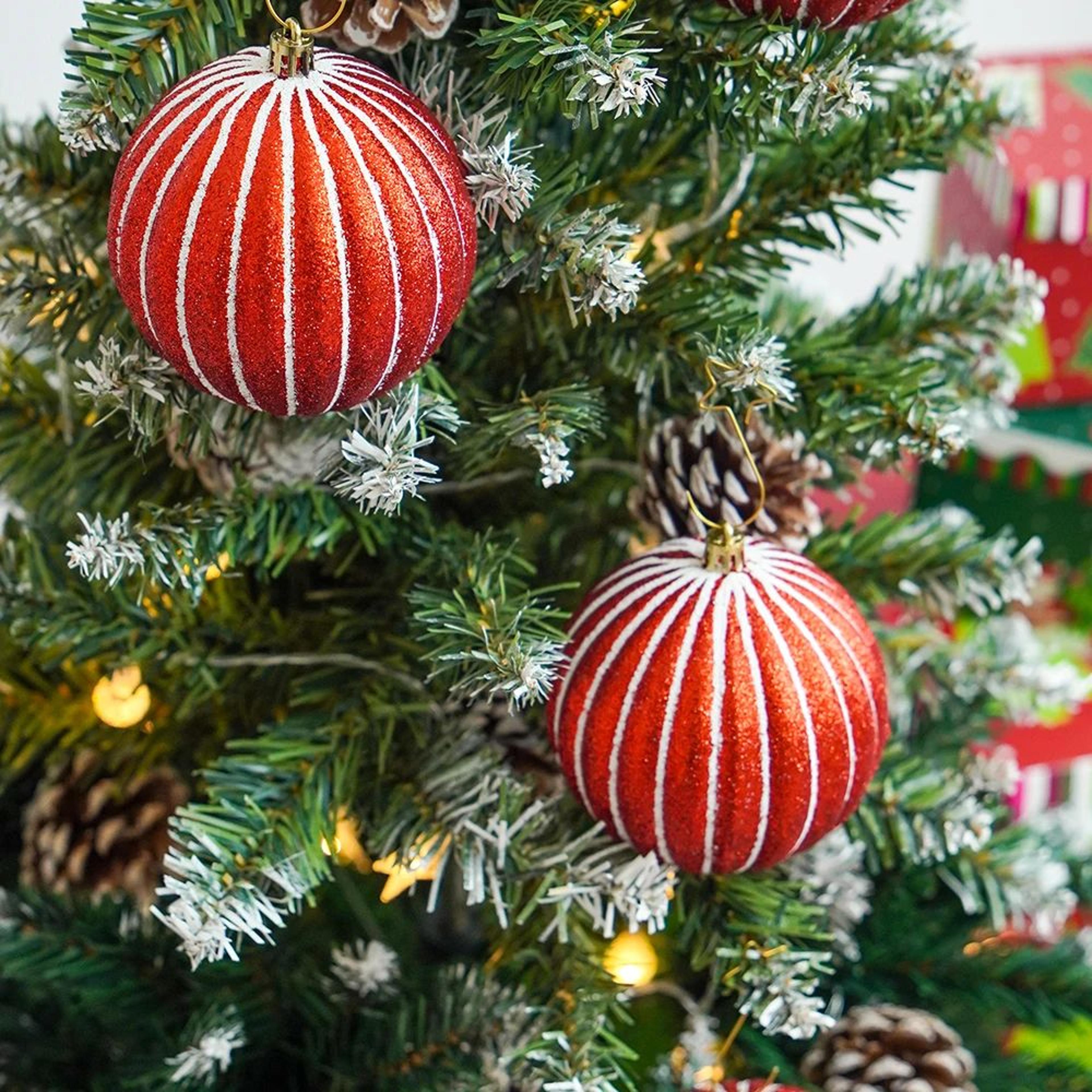 Large Christmas Ball Tree Ornaments Set 4pcs 0