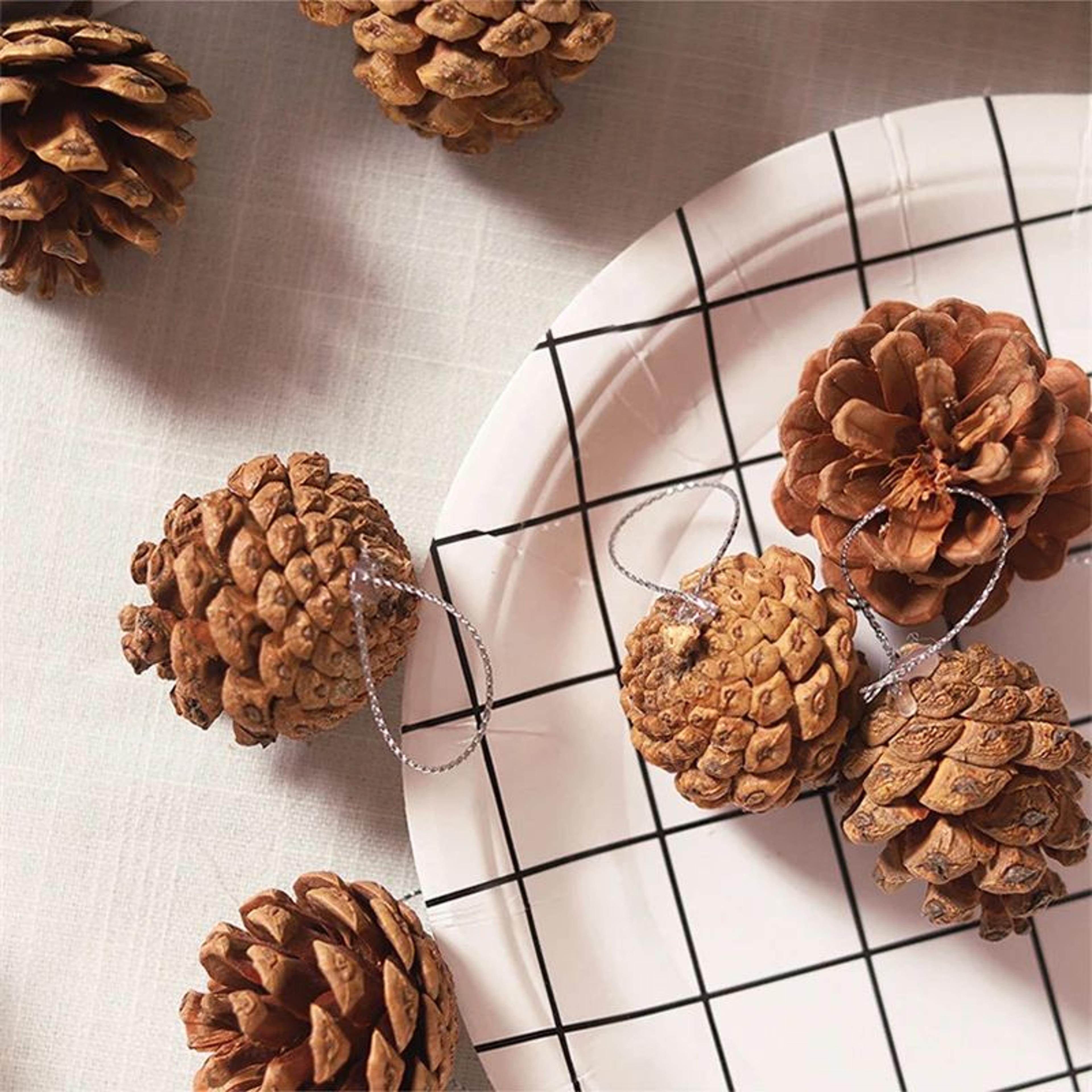 Mini Pinecone Christmas Tree Ornaments Set 6pcs 3
