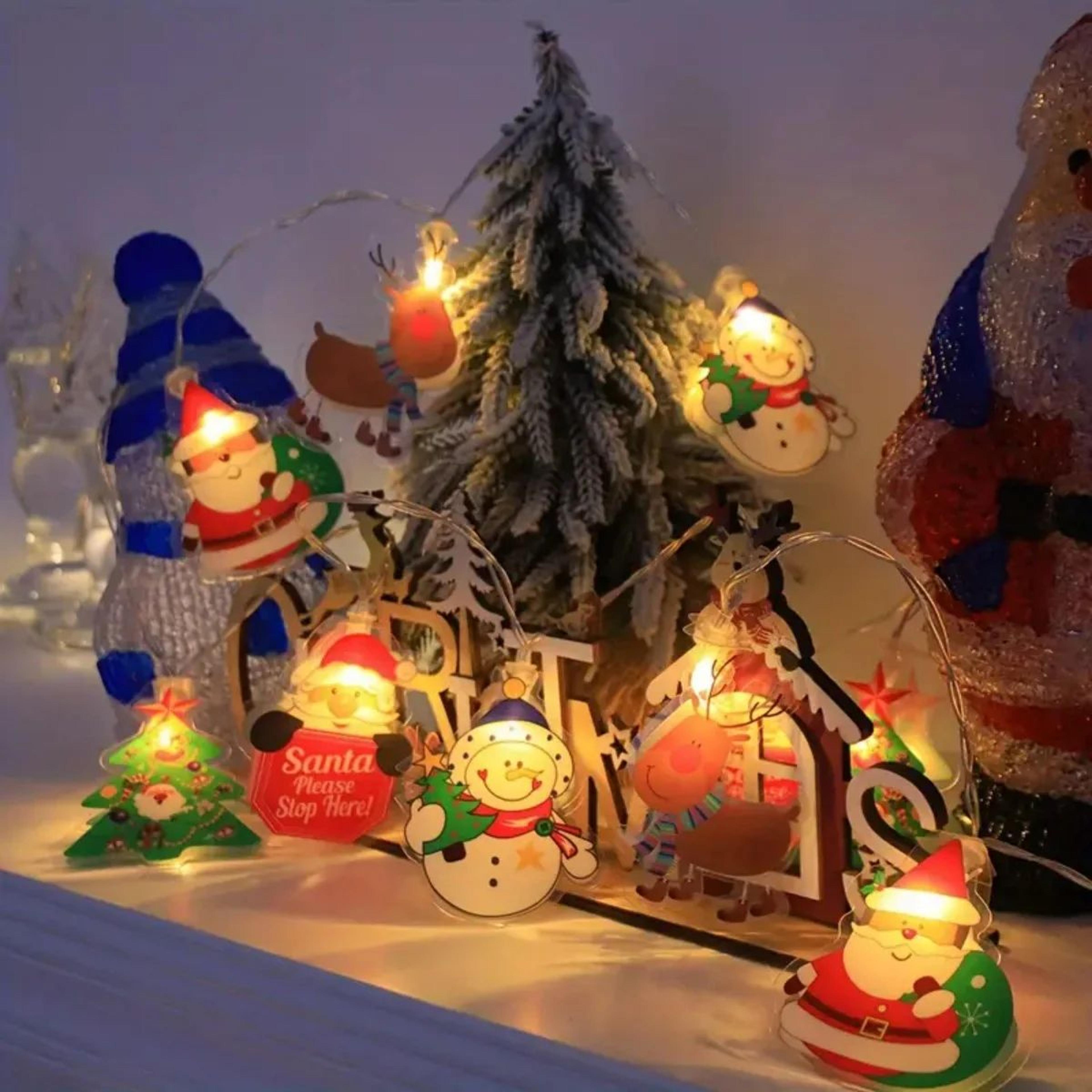 LED Christmas Character String Lights Festive Fairy Decor 2
