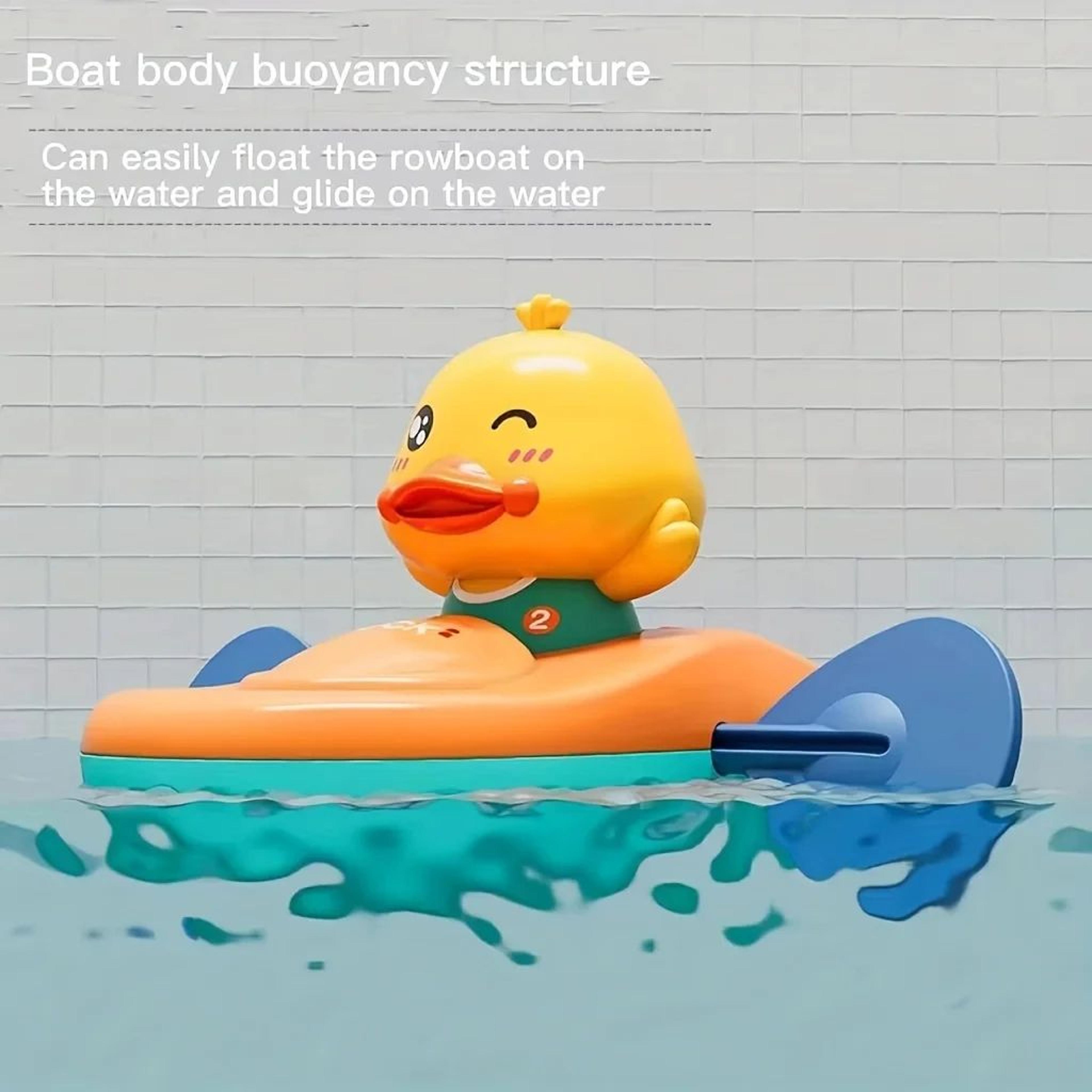Little Yellow Duck Kayak Bath Toy For Pool And Bathroom Play 4