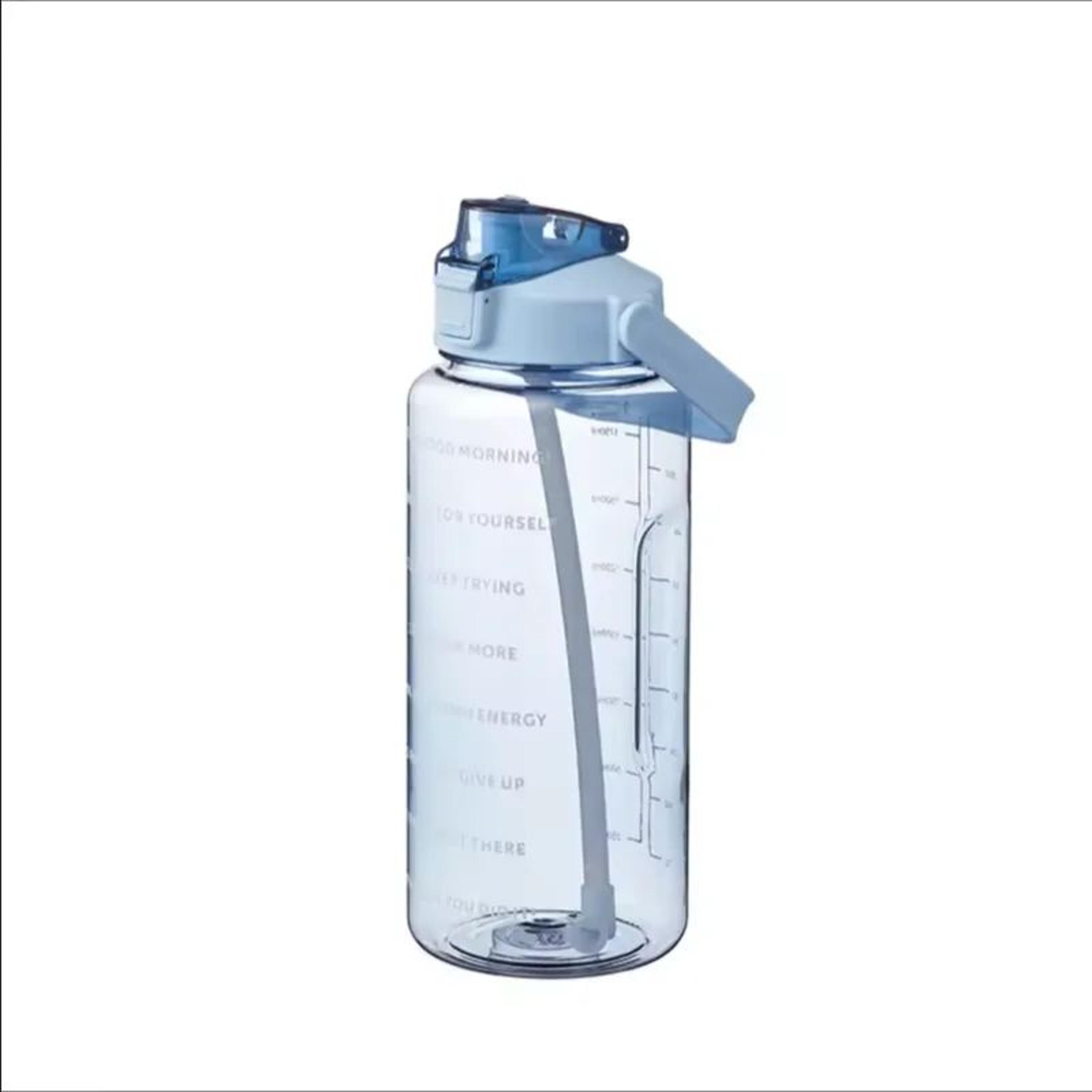 2 Liter Large Straw Water Bottle Portable Sports Fitness Travel Cup 7