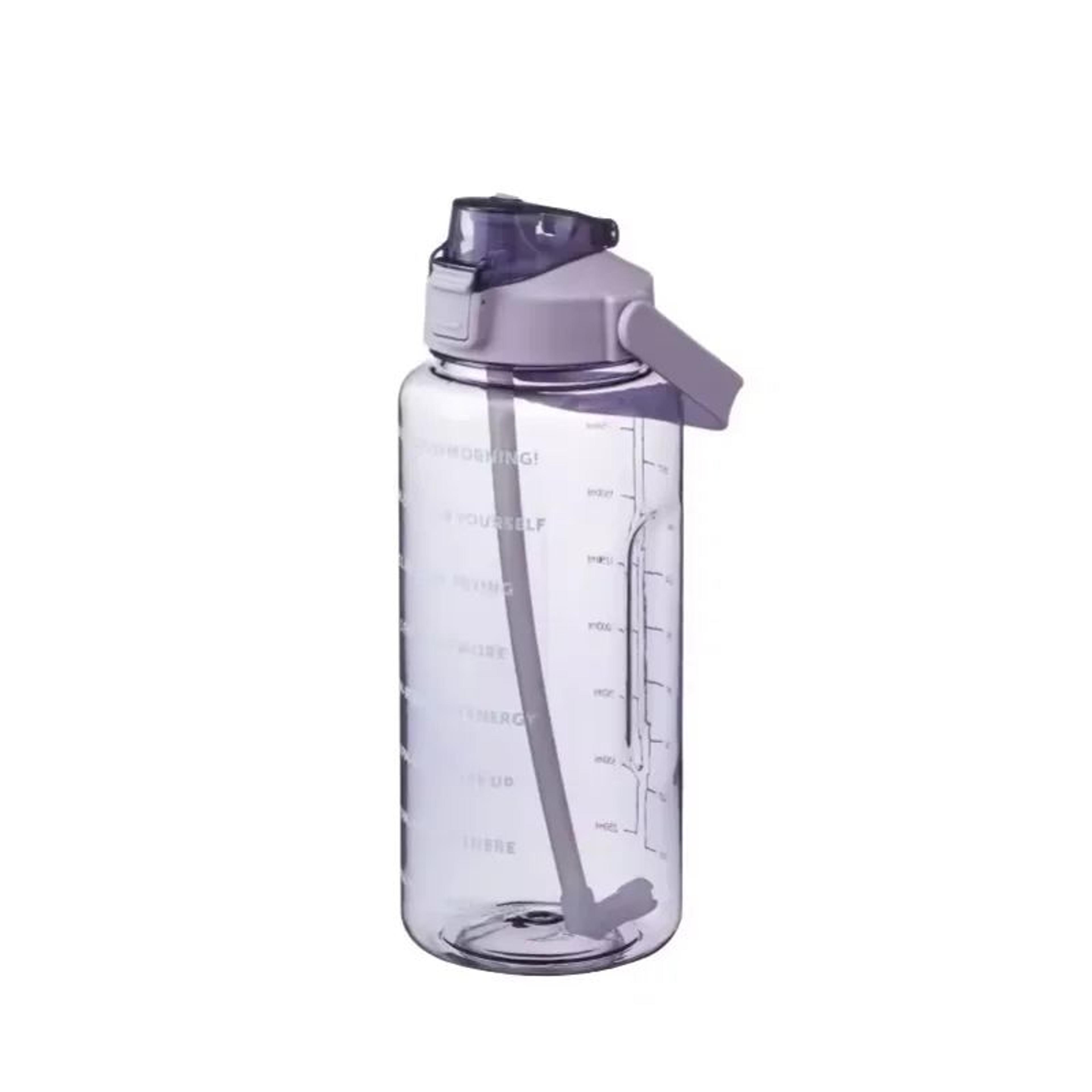 2 Liter Large Straw Water Bottle Portable Sports Fitness Travel Cup 9
