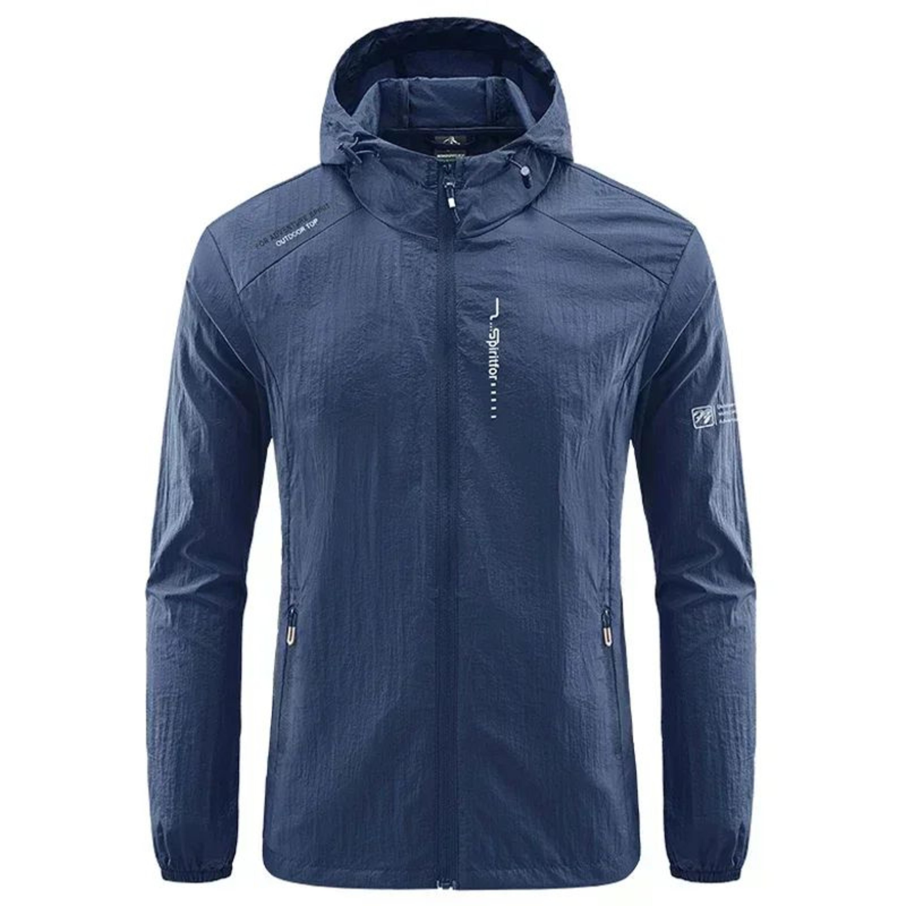 Mens UPF 50 UV Protection Windbreaker Lightweight Hooded Sun Jacket 1