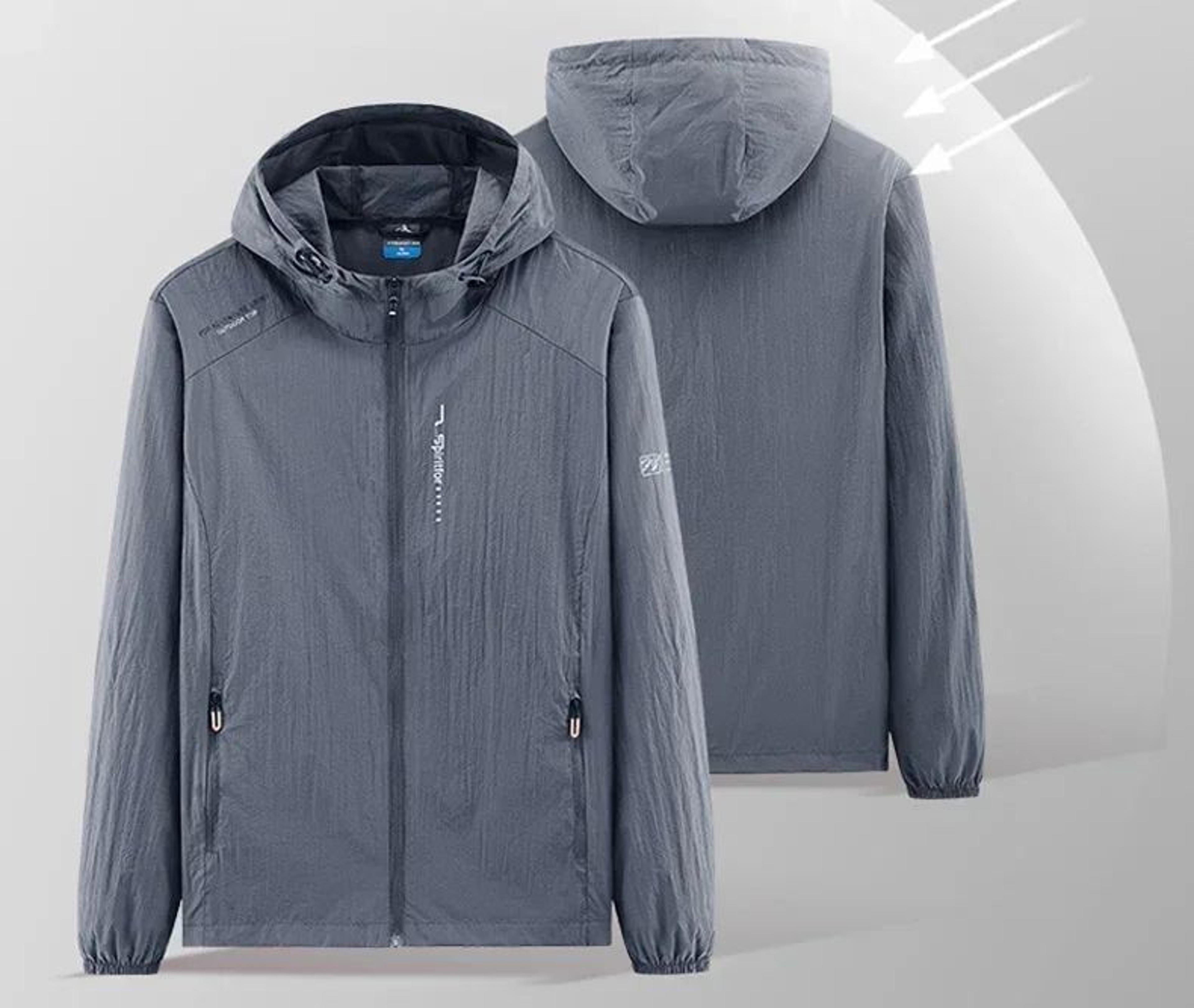 Mens UPF 50 UV Protection Windbreaker Lightweight Hooded Sun Jacket 10