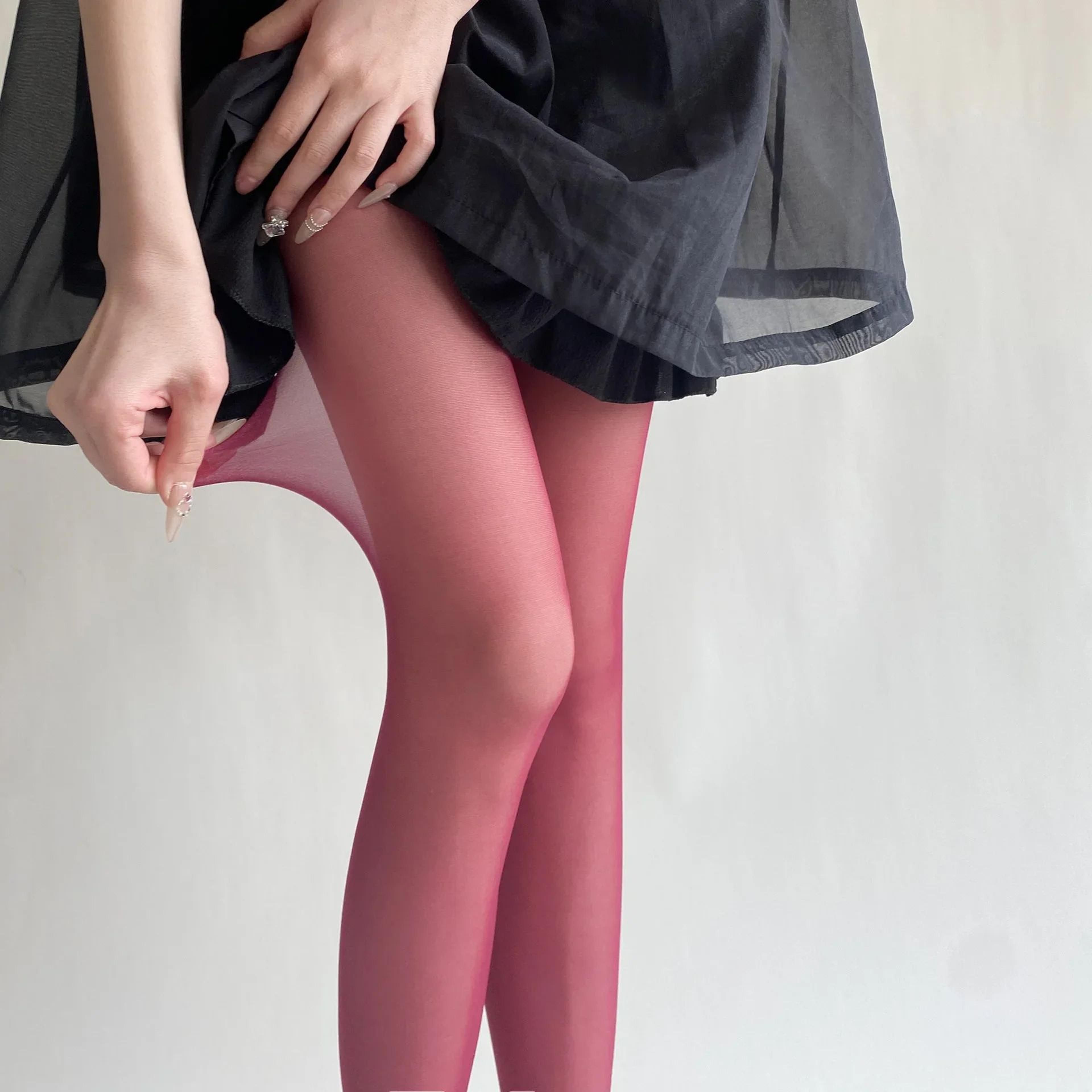 Womens Ultra Thin Thigh High Nylon Stockings 13