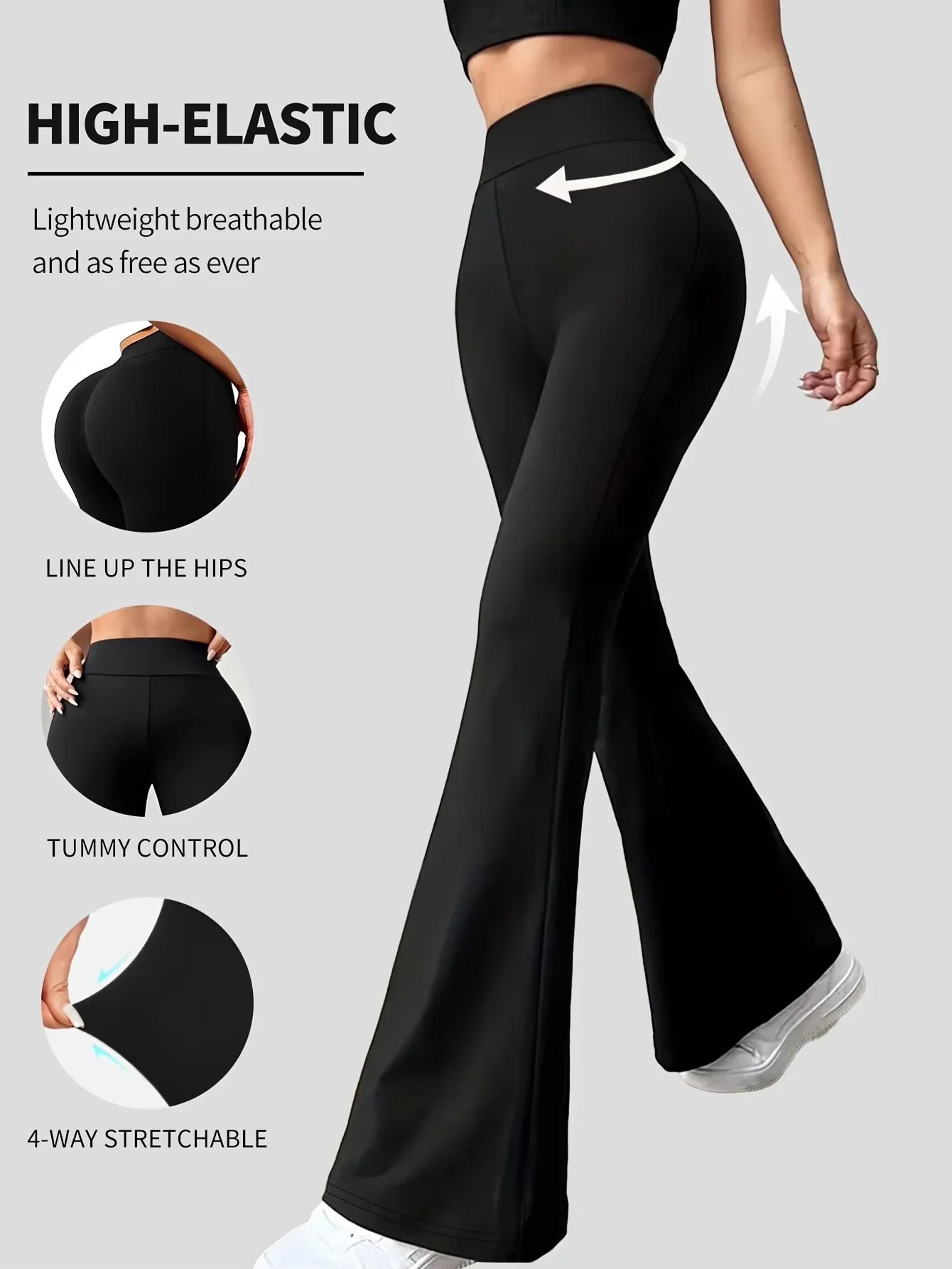 High Waist Bootcut Yoga Leggings Tummy Control Workout Pants 7