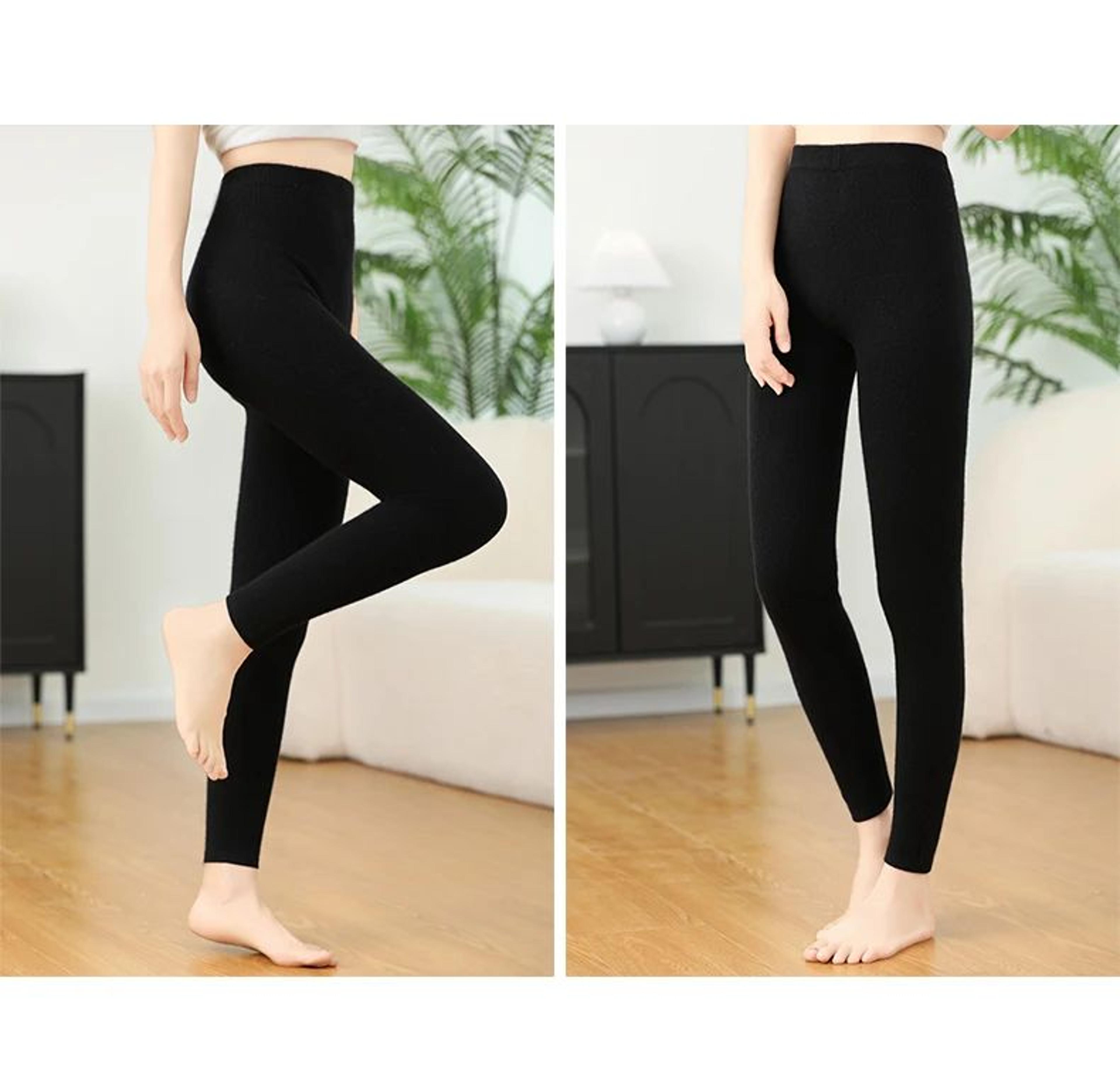 Women Winter Cashmere Wool Knit Leggings High Elastic Warm Pants 8