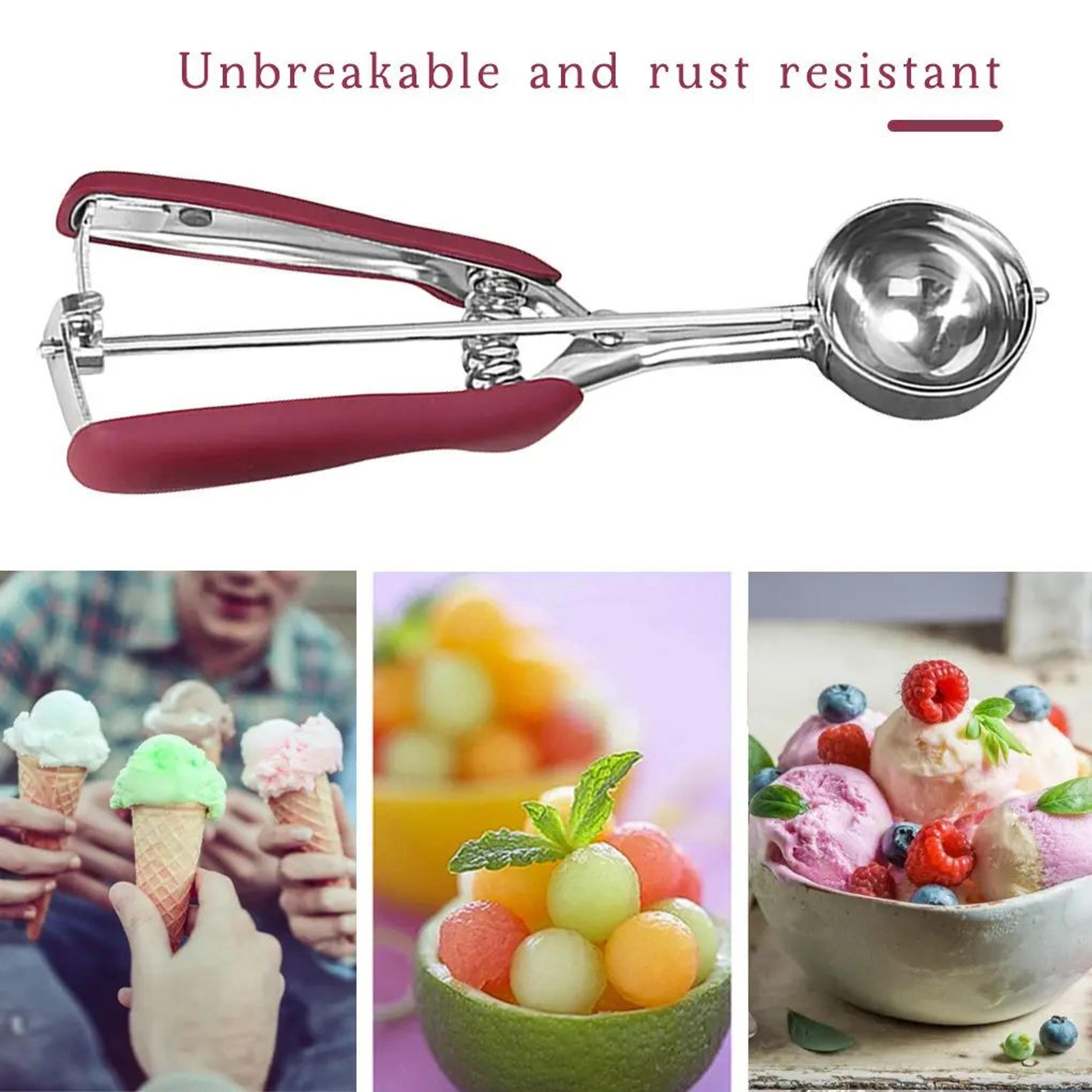 Stainless Steel Ice Cream Scoop With Spring Handle 2