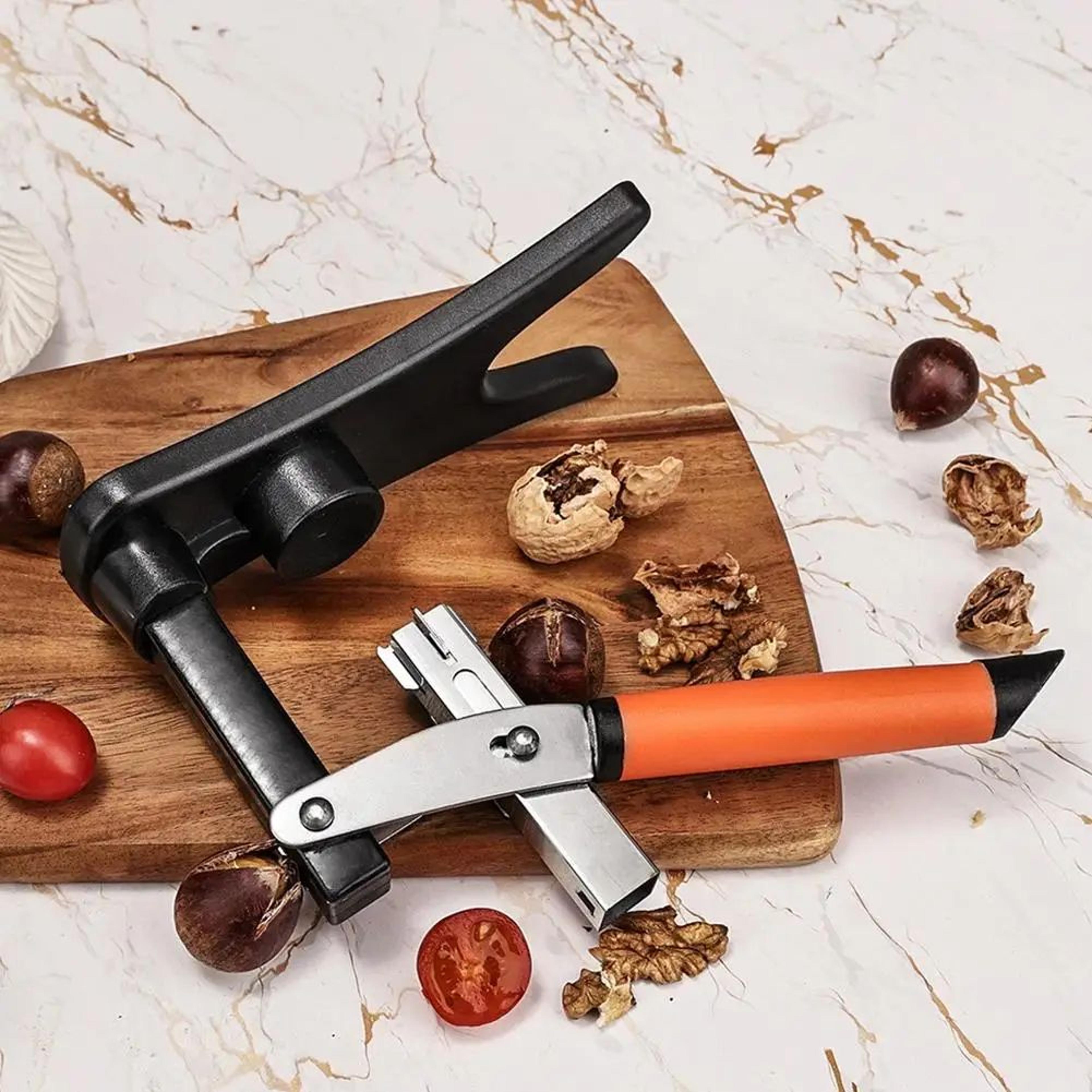 Stainless Steel Chestnut Cutter Nutcracker Shelling Tool 2