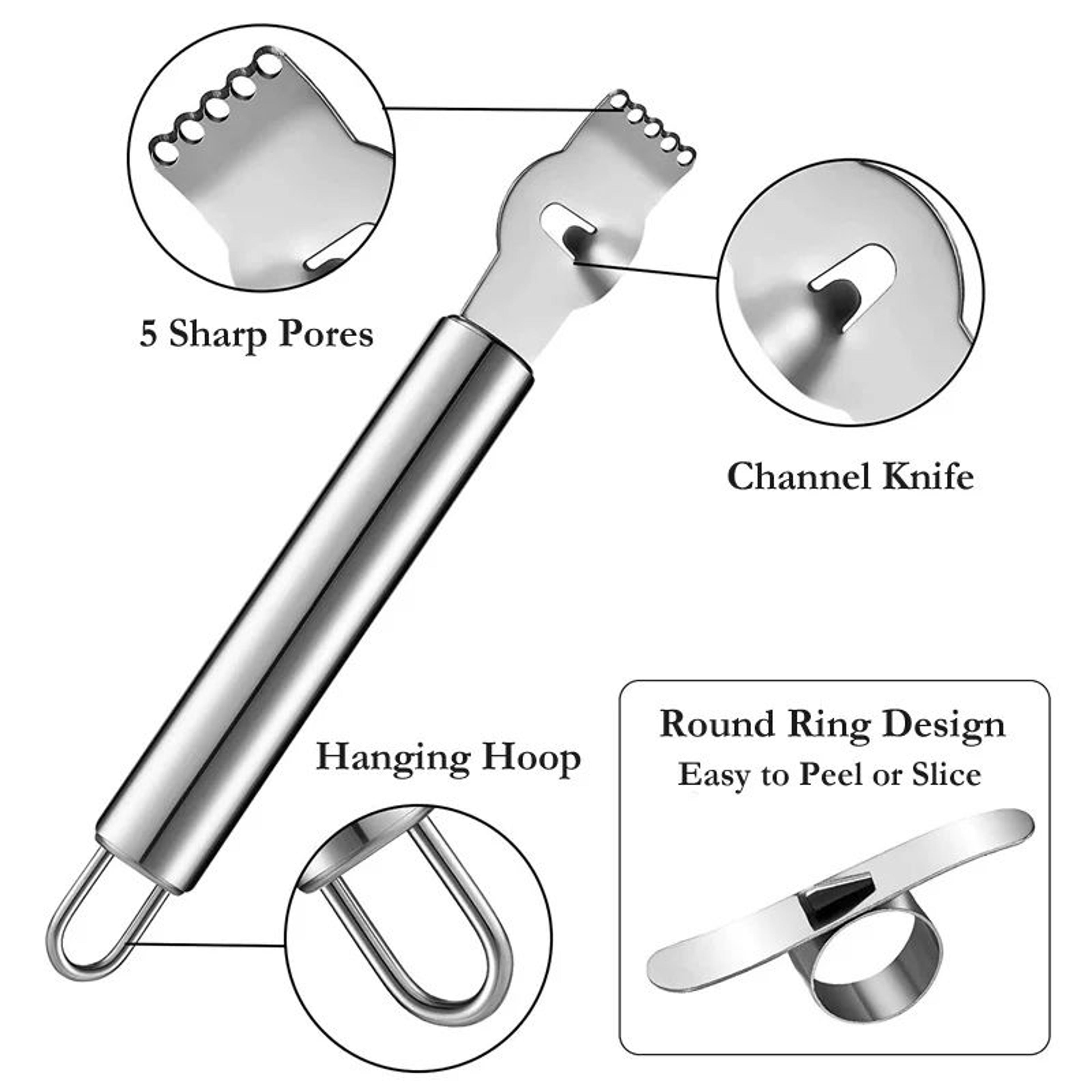 Stainless Steel Lemon Zester Grater Kitchen Peeler Tool 6