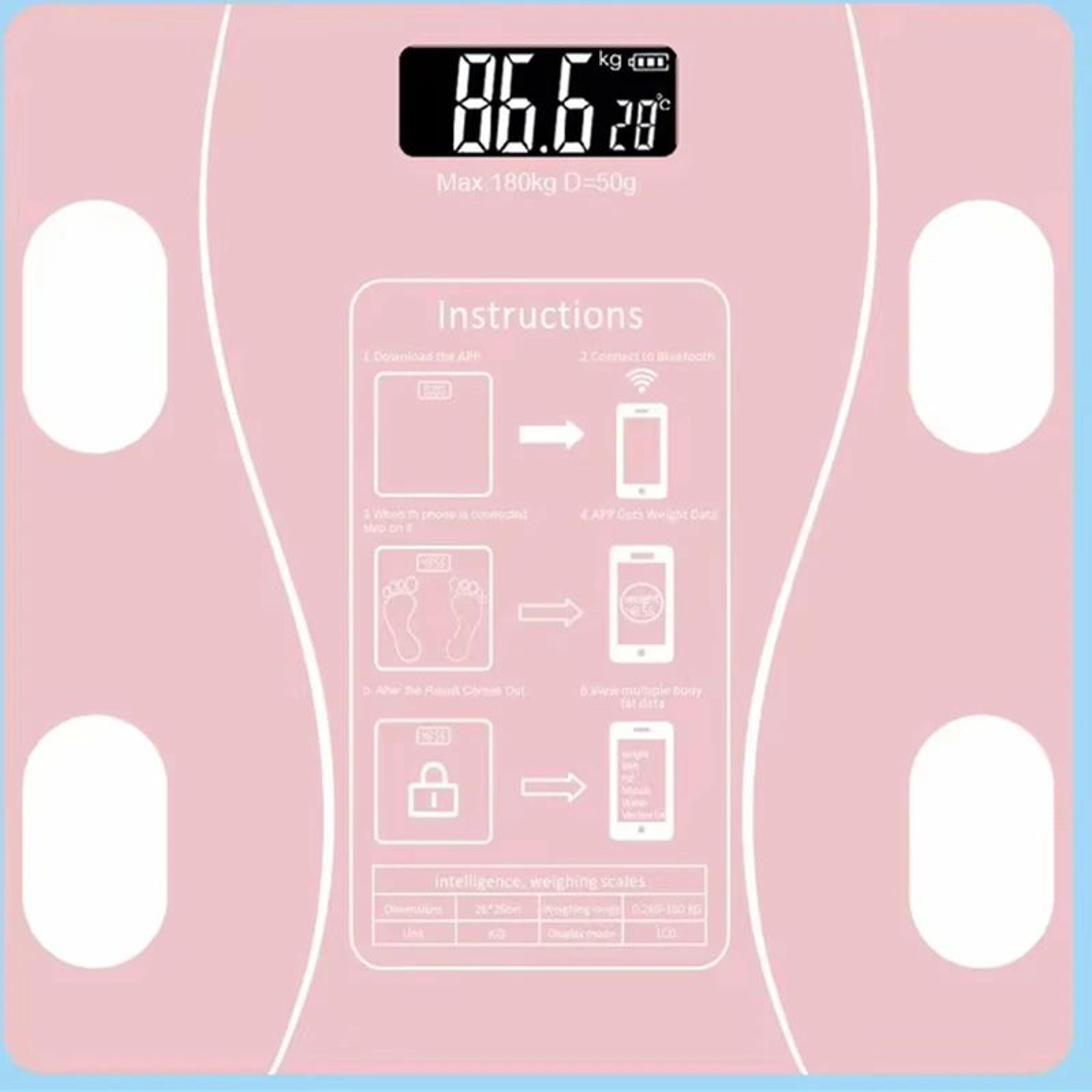 Bluetooth Smart Body Weight Scale Rechargeable Digital Scale 13