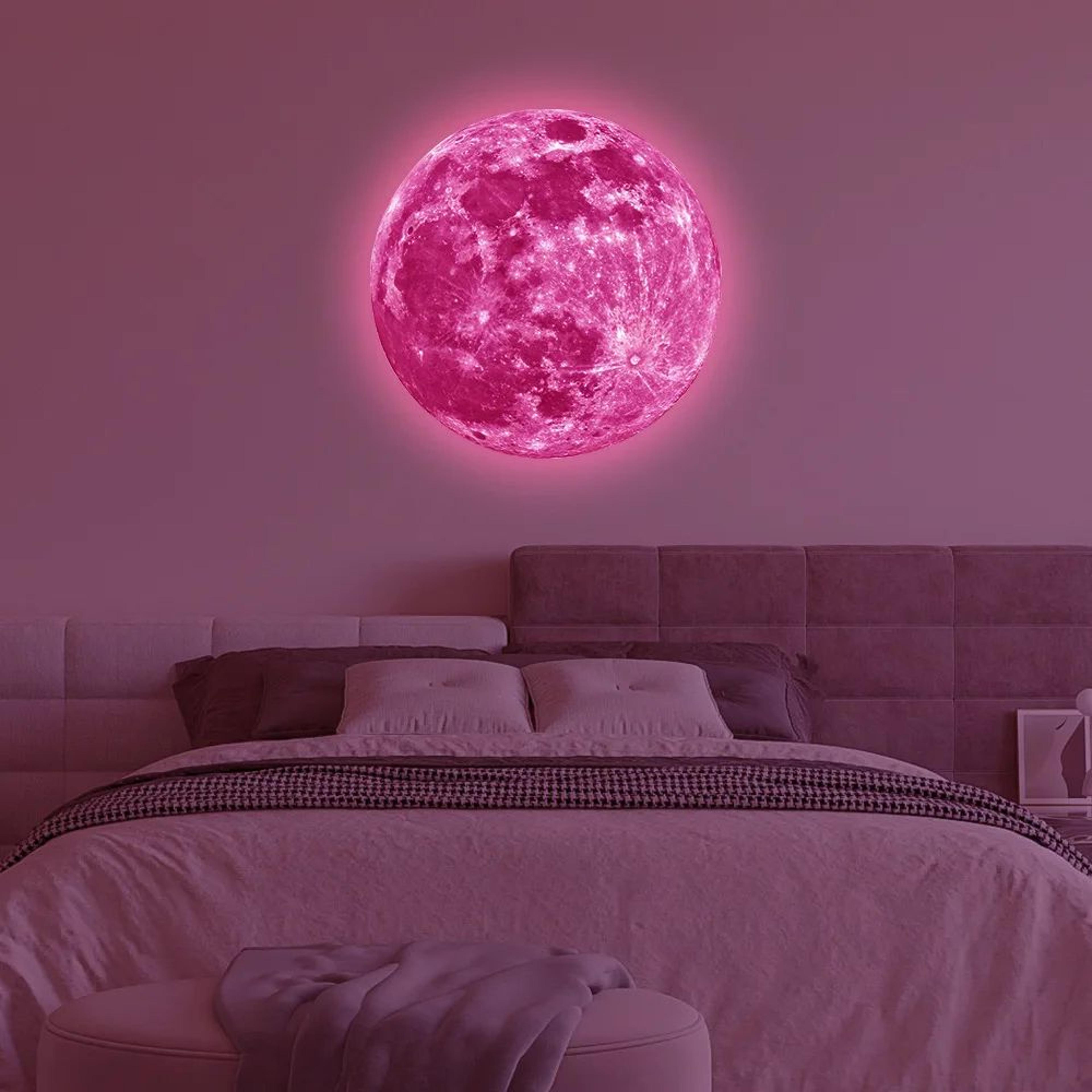 3D Glow In The Dark Moon Wall Sticker Luminous PVC Decal 3