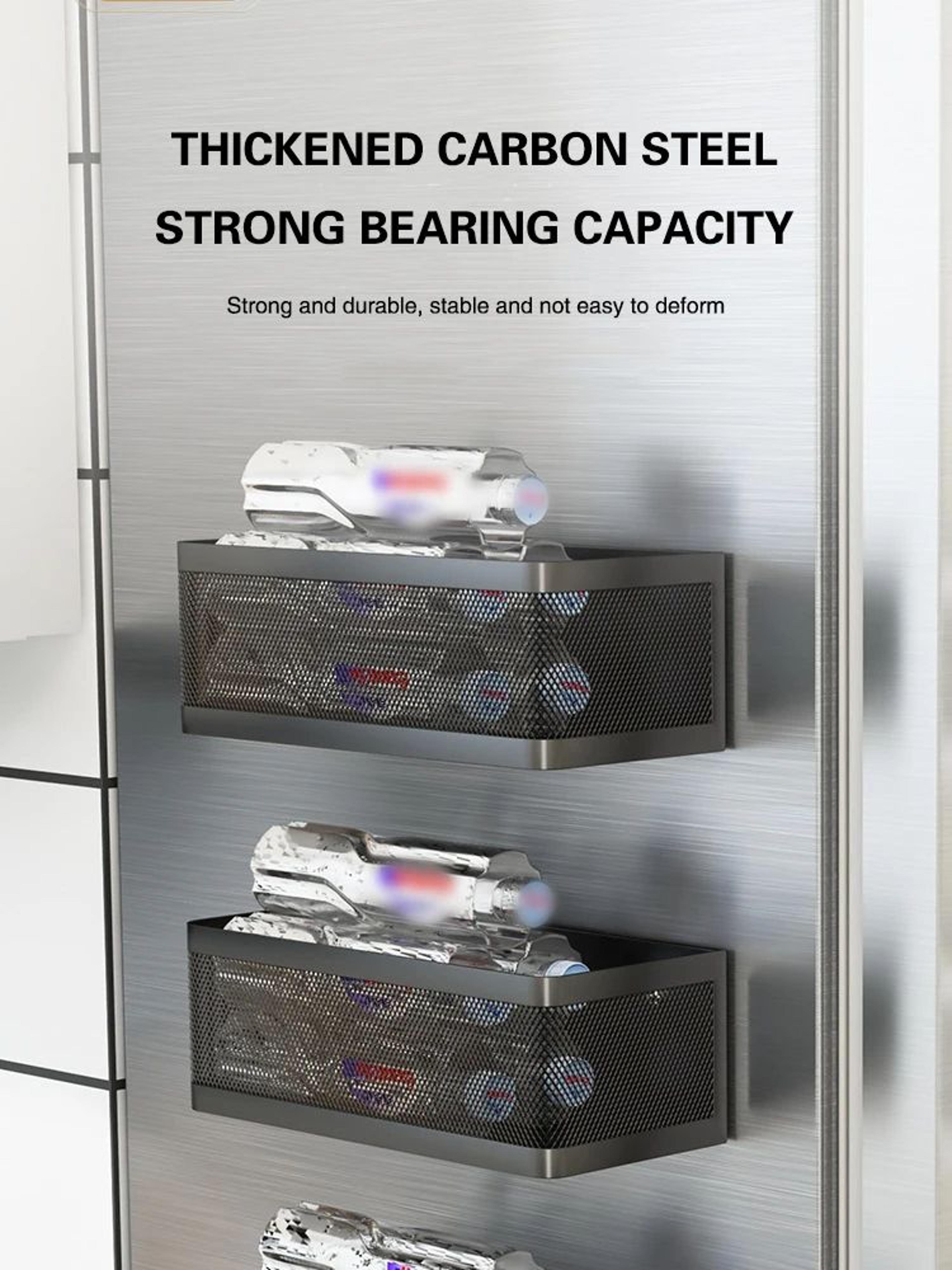 Magnetic Refrigerator Side Storage Rack Kitchen Organizer 9