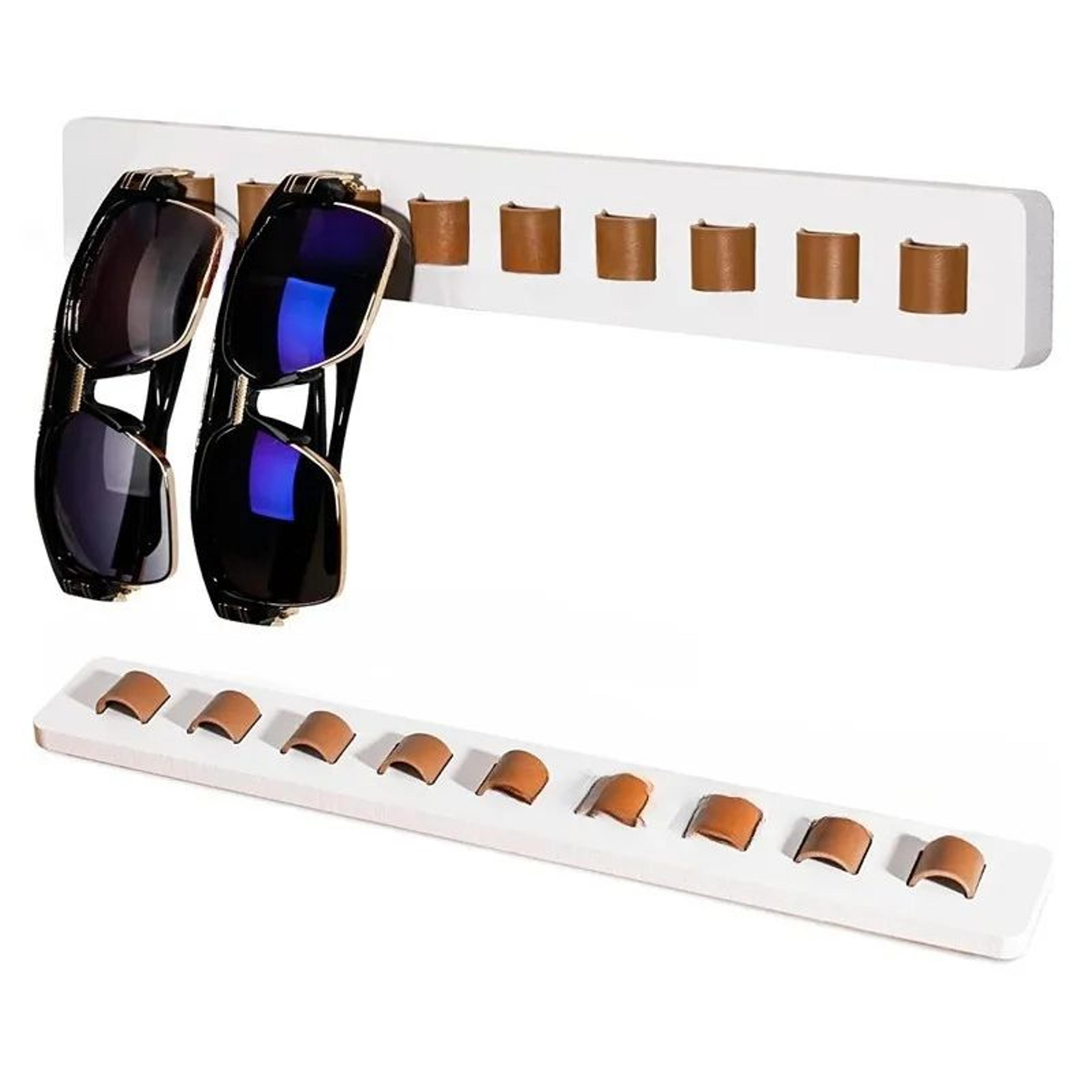 Wooden Wall Mounted Eyeglass Storage Rack Sunglasses Holder 2