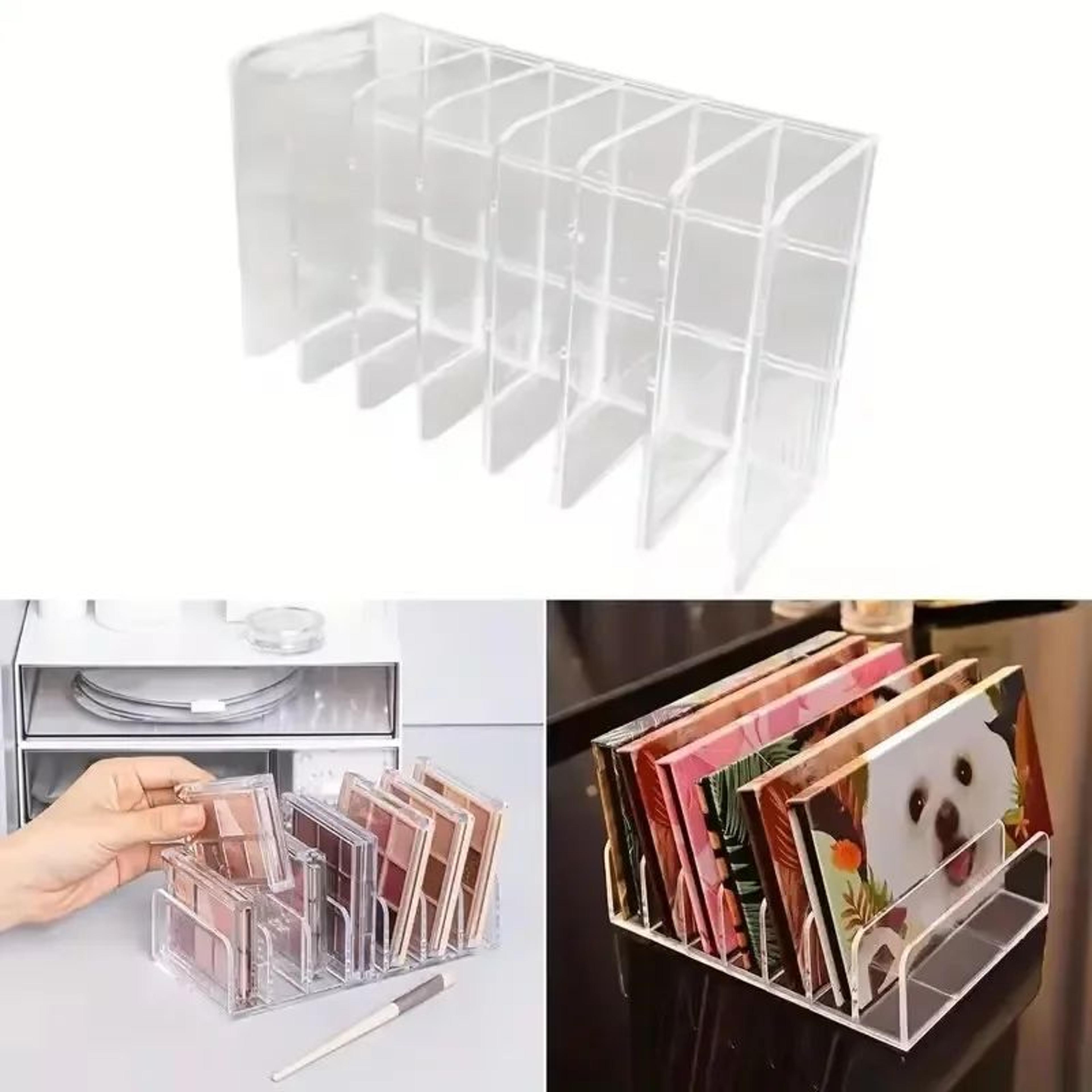 7 Grid Acrylic Eyeshadow Organizer Cosmetic Display Tray 3