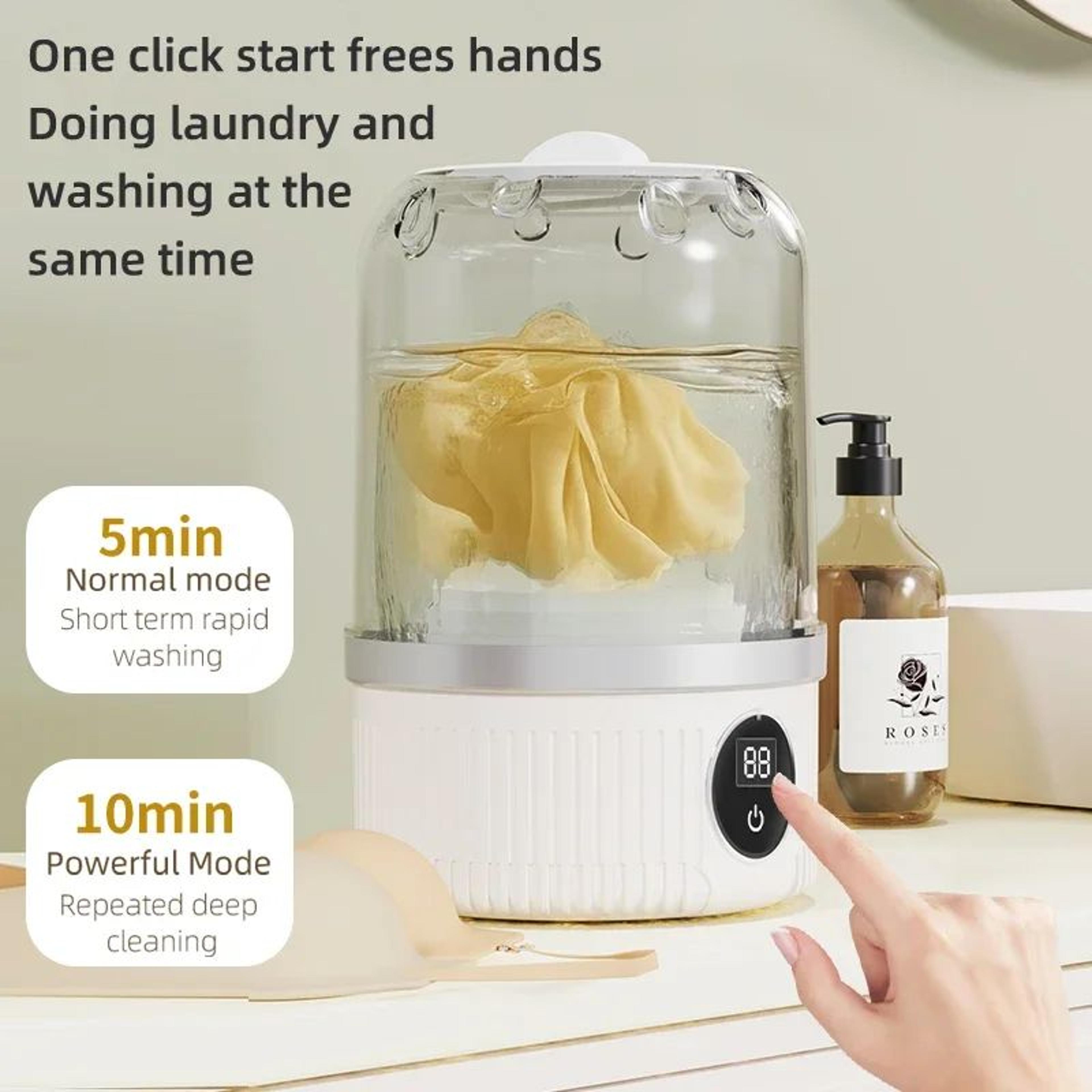 Portable Mini Washing Machine Wireless Rechargeable Cleaner 1