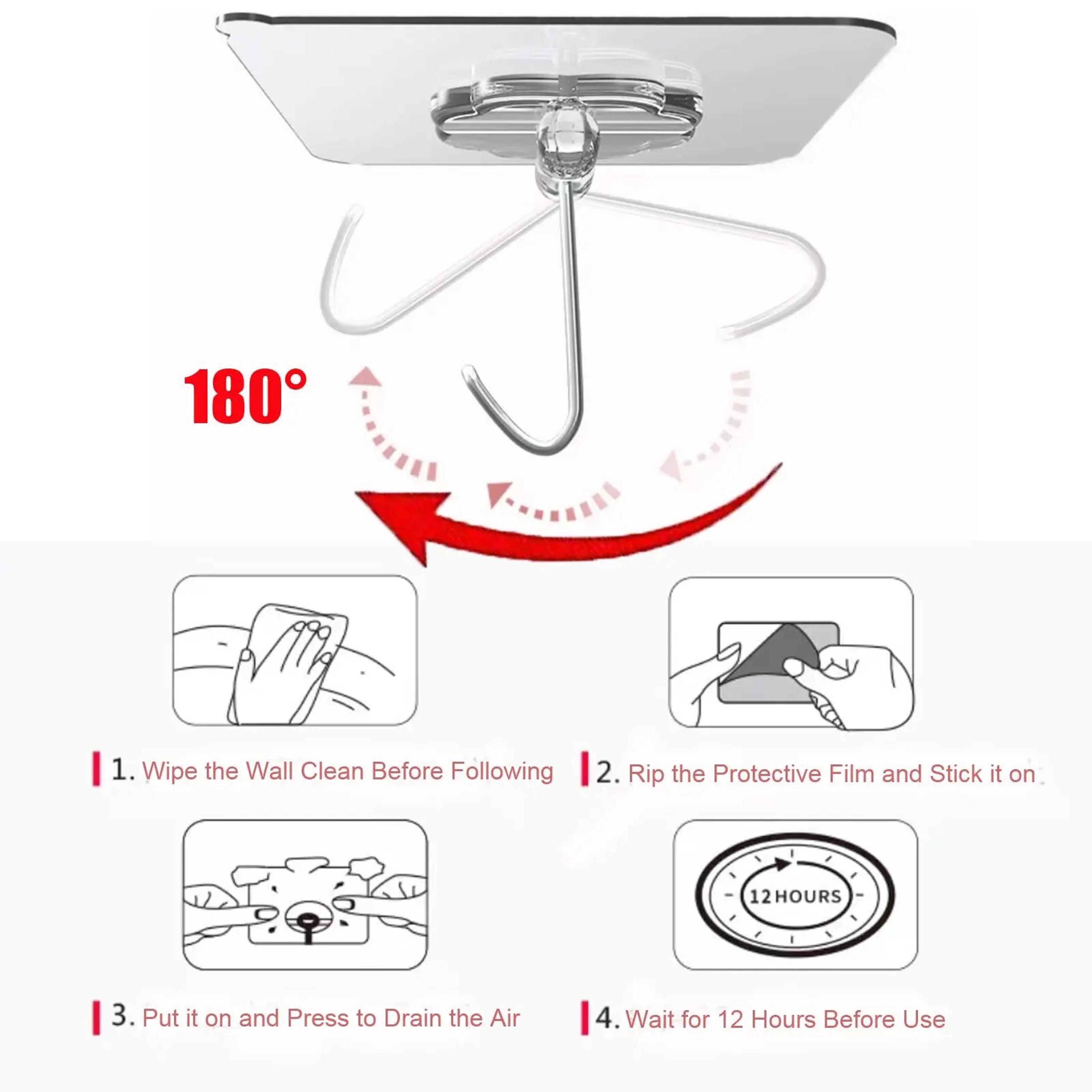 Waterproof Self Adhesive Wall Hooks Heavy Duty Sticky Hooks 9