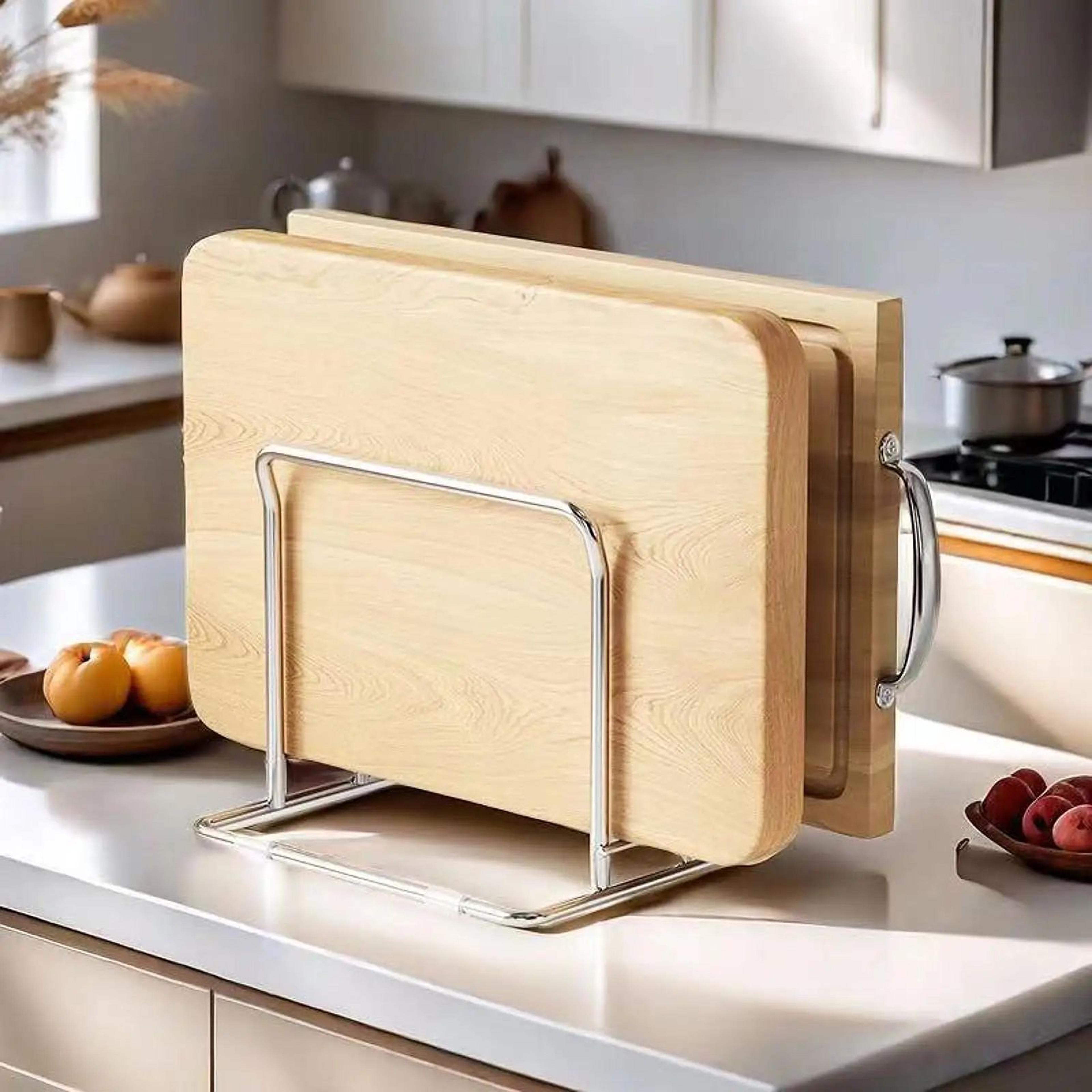 Stainless Steel Pot Lid And Cutting Board Rack 3