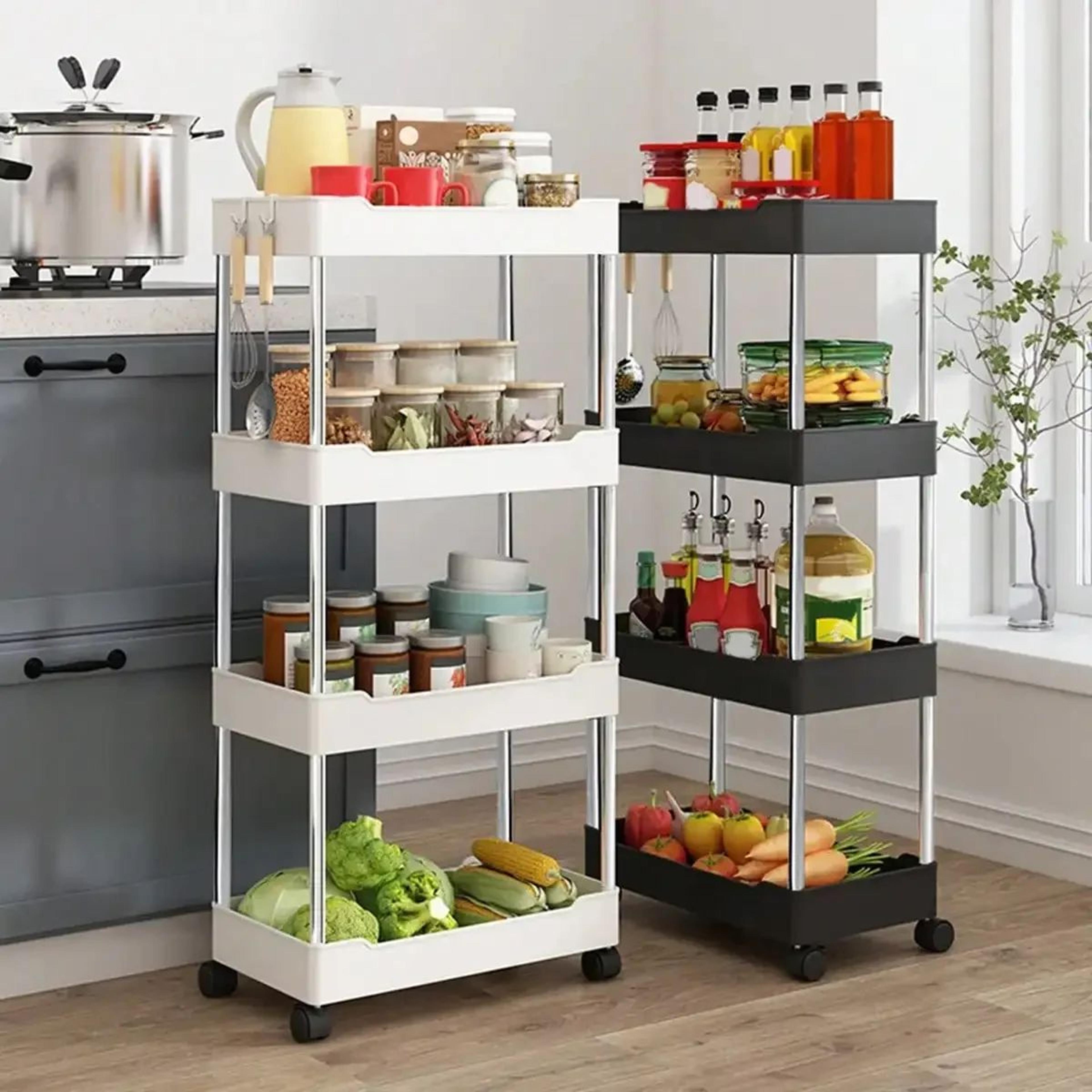Slim Rolling Storage Cart 3 Tier Gap Organizer Rack 2