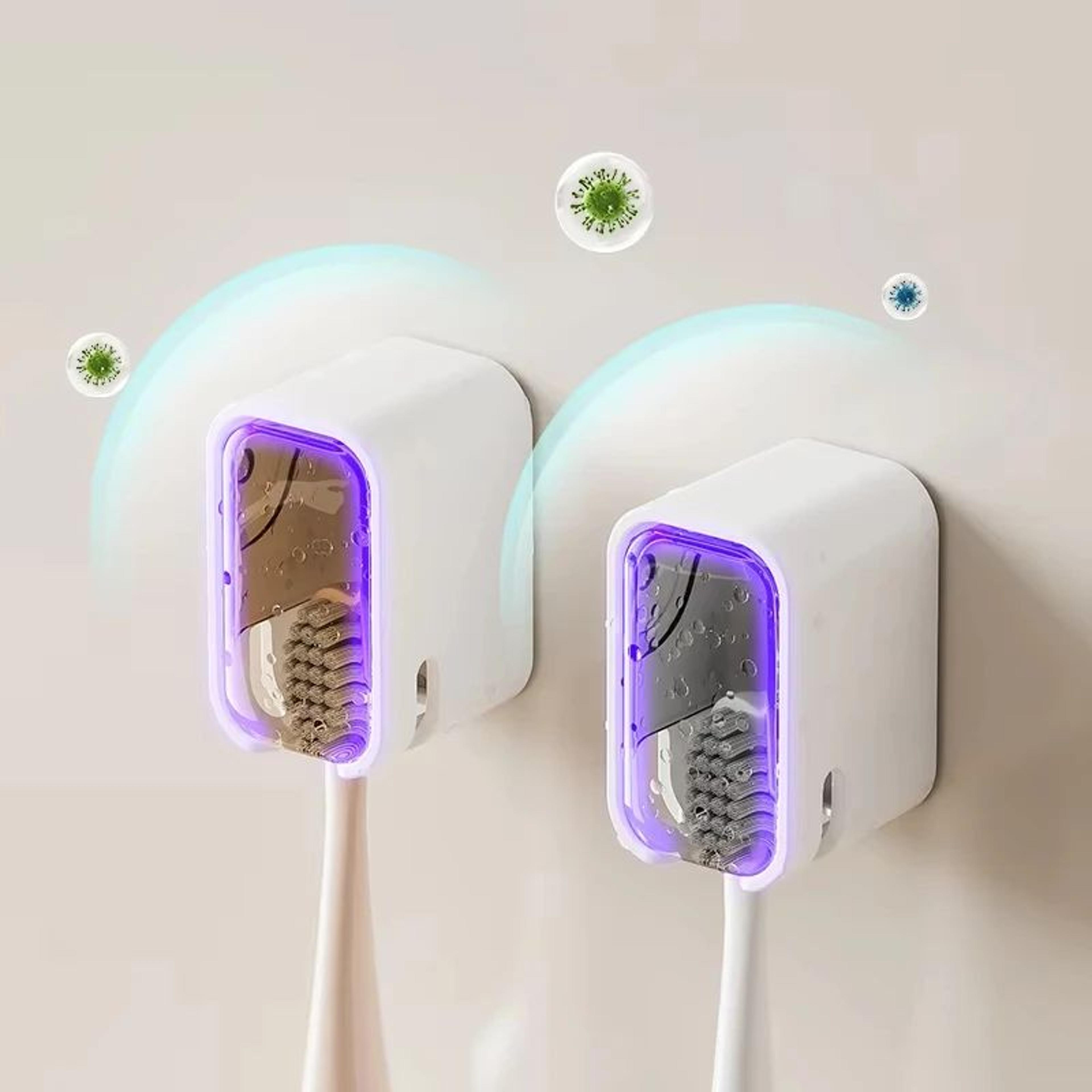 Wall Mounted Toothbrush Holder Adhesive Bathroom Organizer 1
