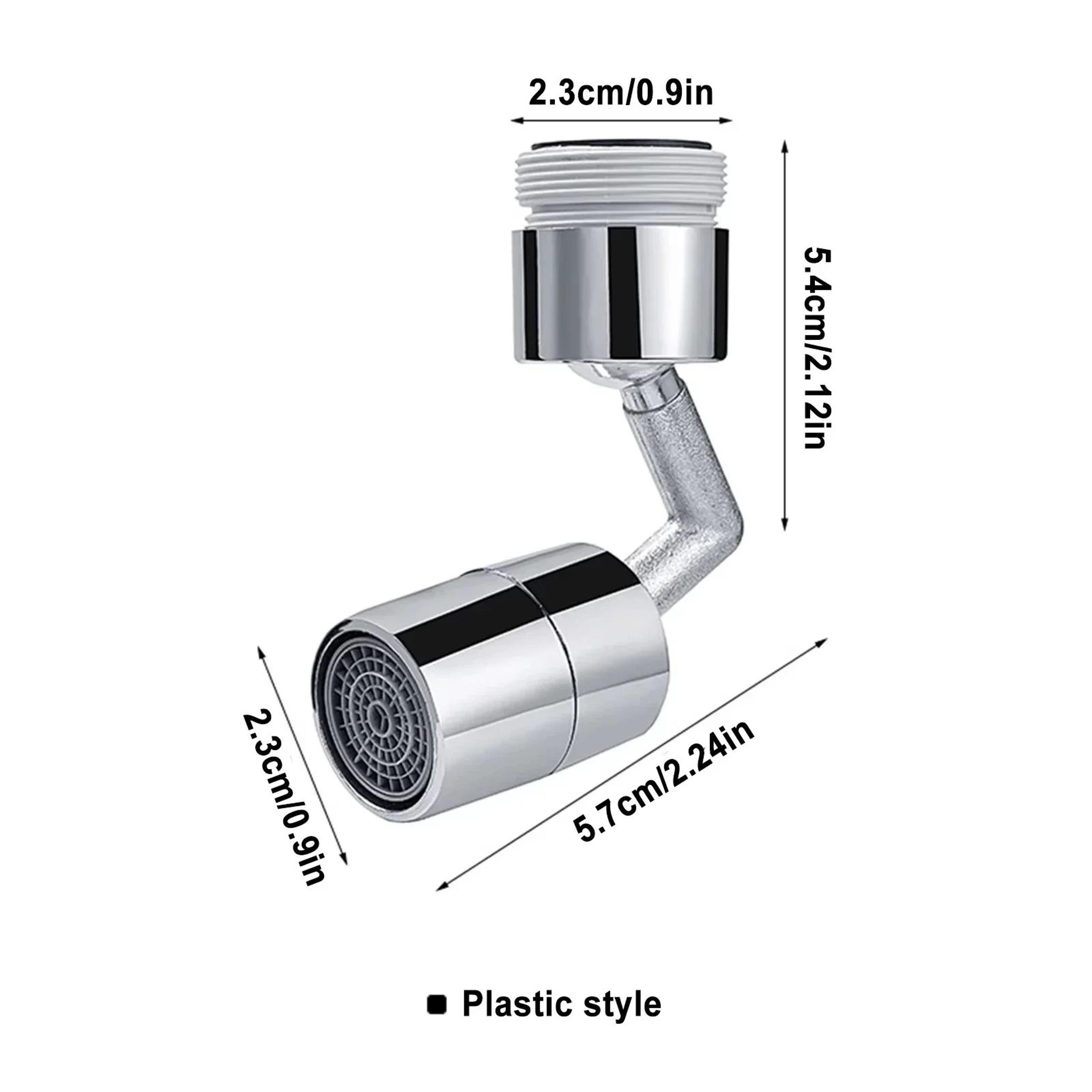 720 Degree Rotating Faucet Extender Splash Proof Aerator 5