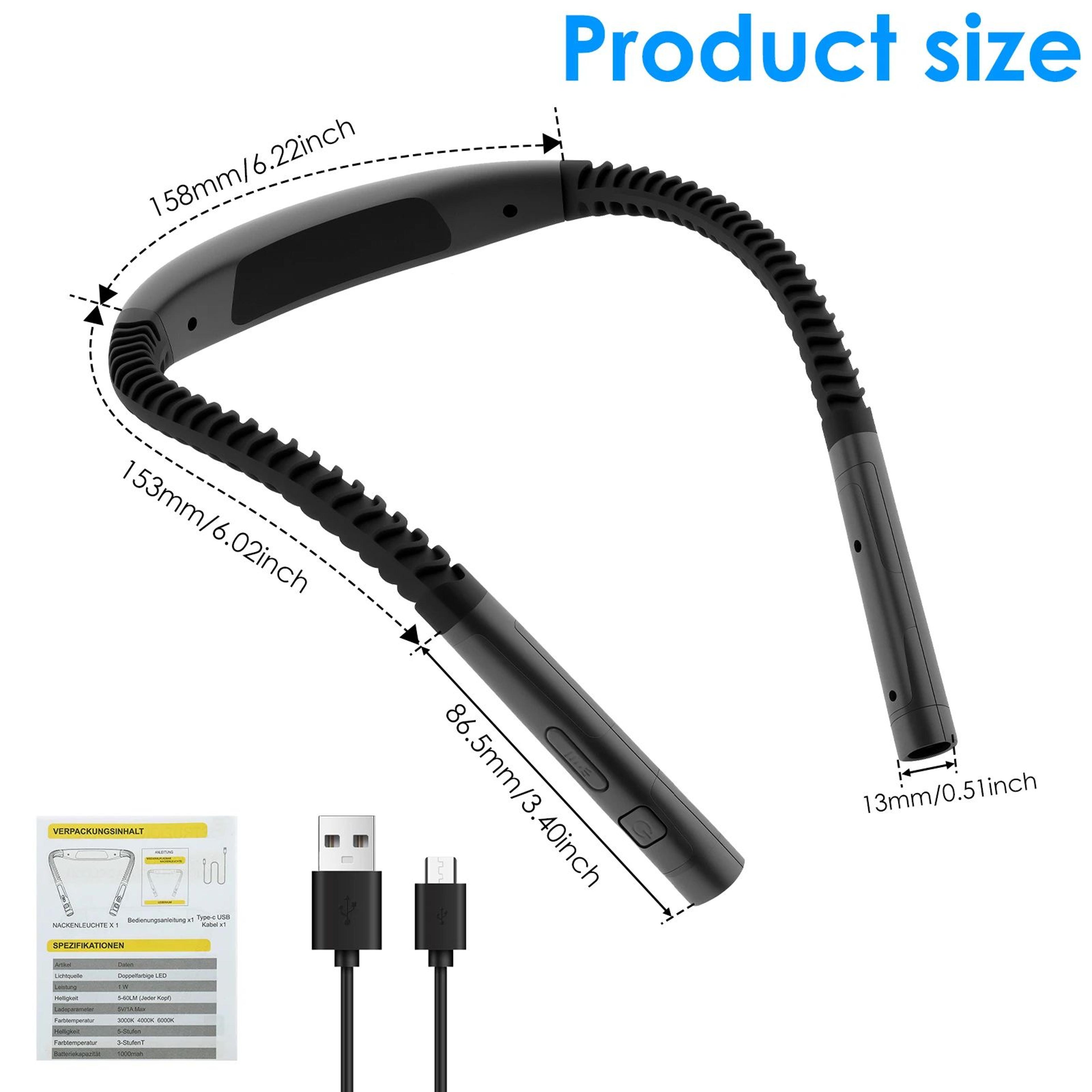 LED Neck Reading Light Rechargeable Bendable Book Light 7