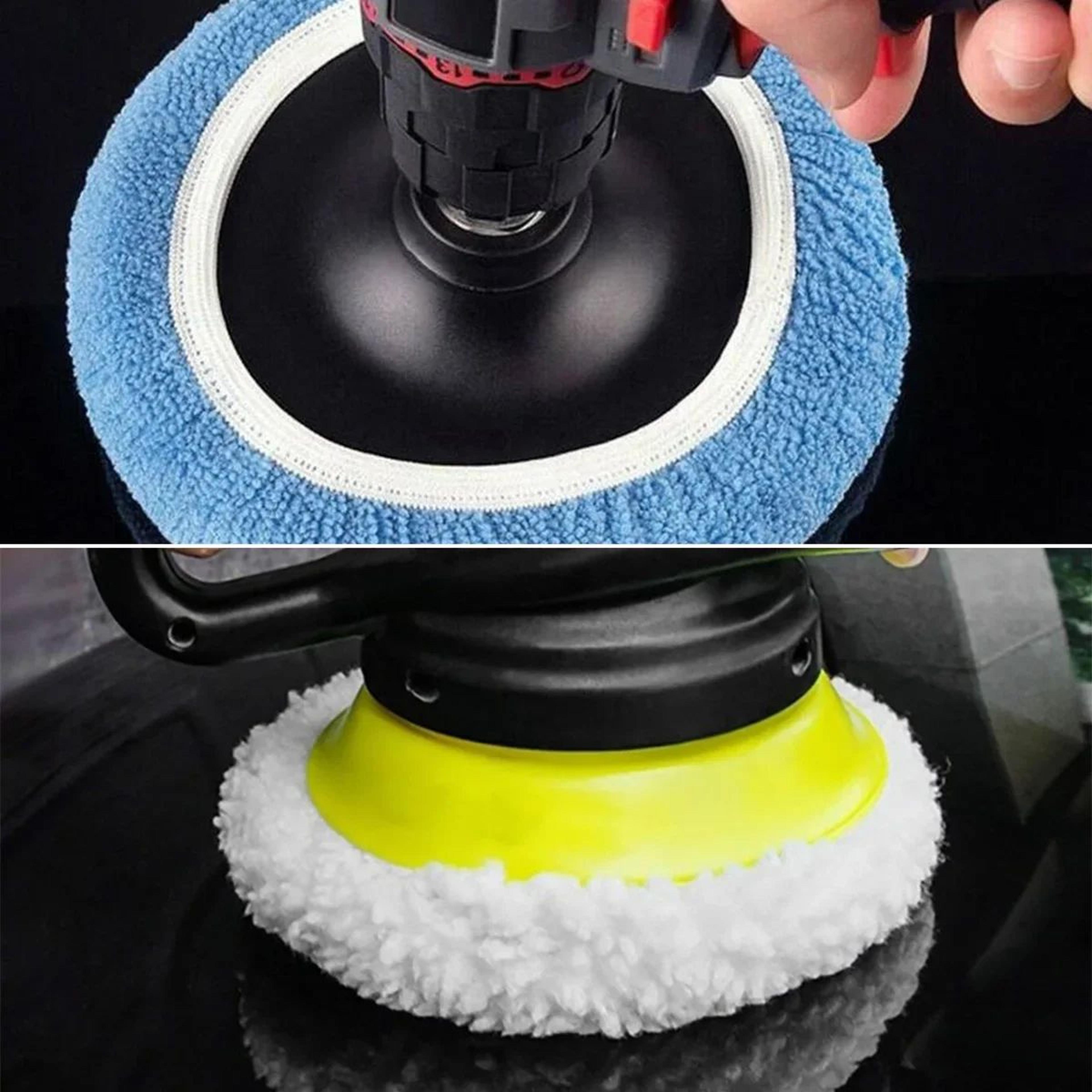 Car Polishing Bonnet Pads 10PCS Elastic Buffing Cover Kit Anti Slip 4
