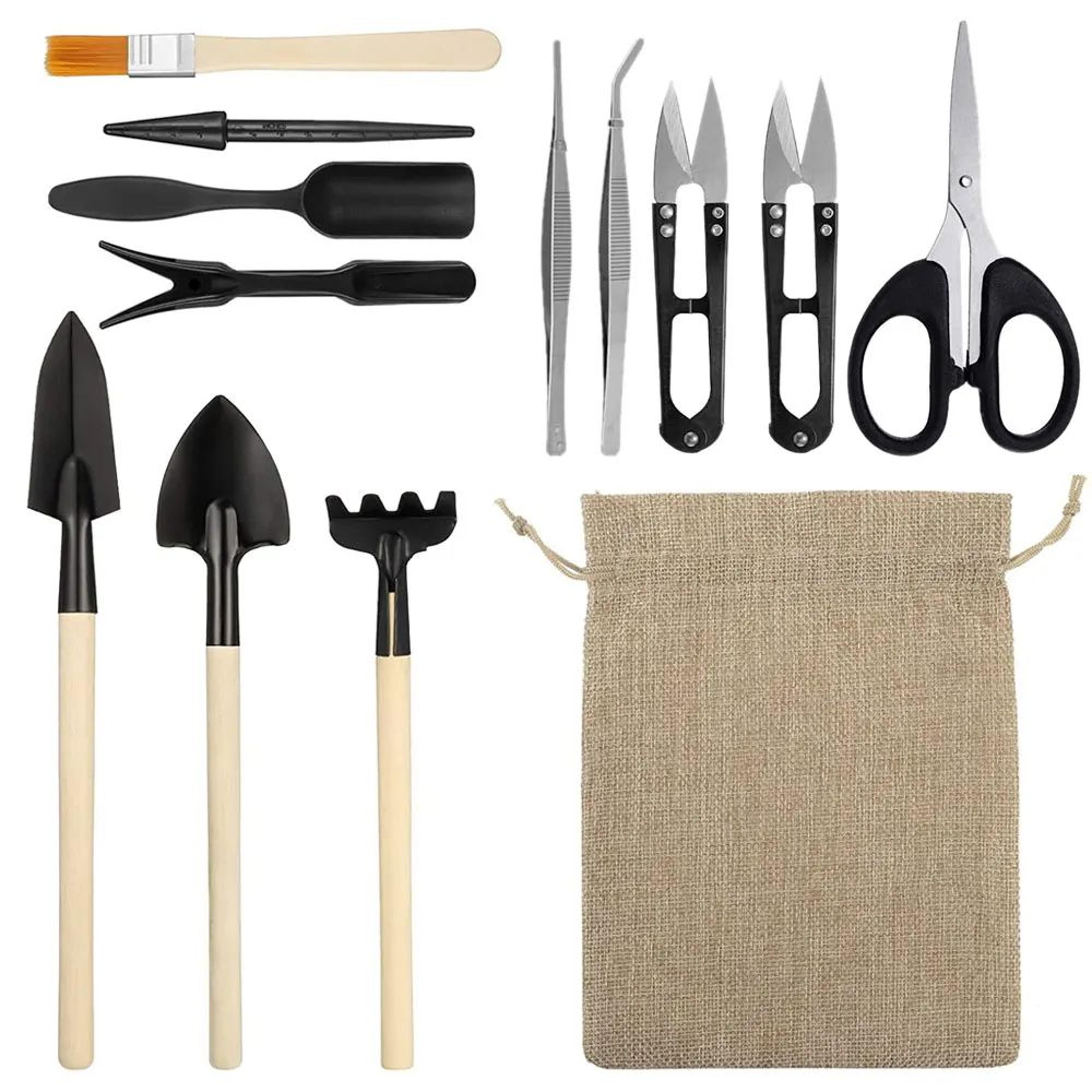 13PCS Mini Garden Tool Set Bonsai Kit With Wooden Handle 6