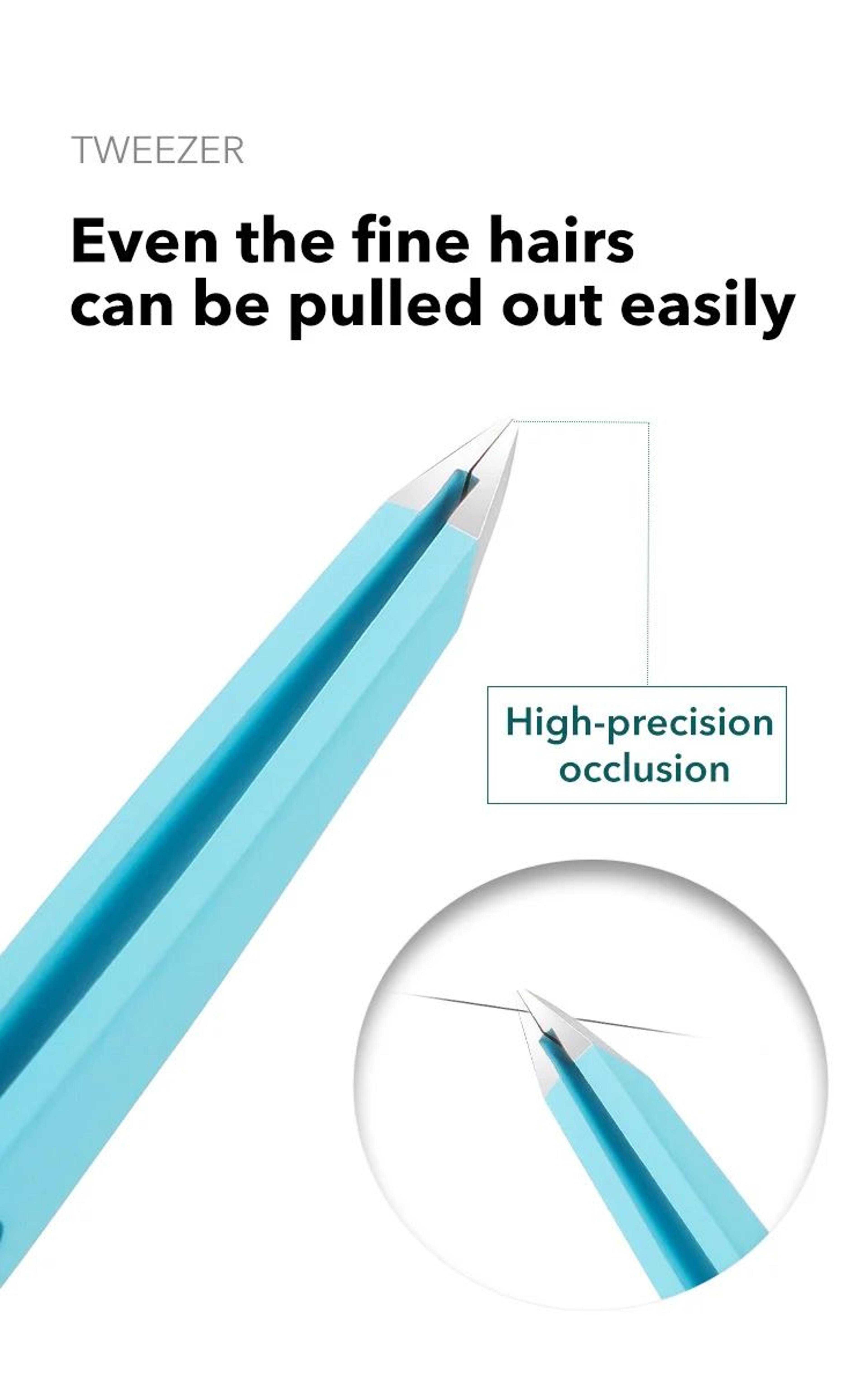 Stainless Steel Eyebrow Tweezers Slanted Tip Precision Hair Removal Tool 6