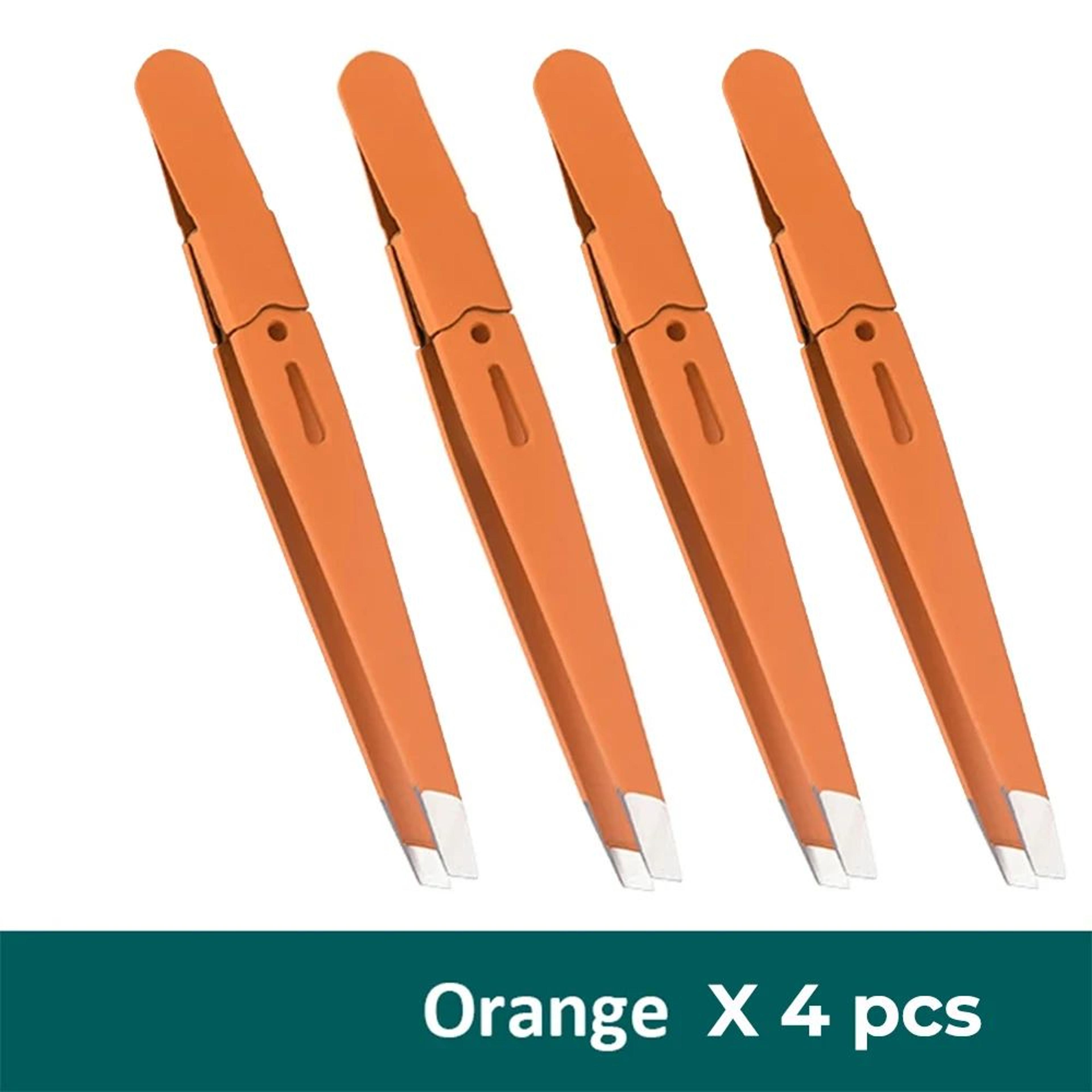 Stainless Steel Eyebrow Tweezers Slanted Tip Precision Hair Removal Tool 13