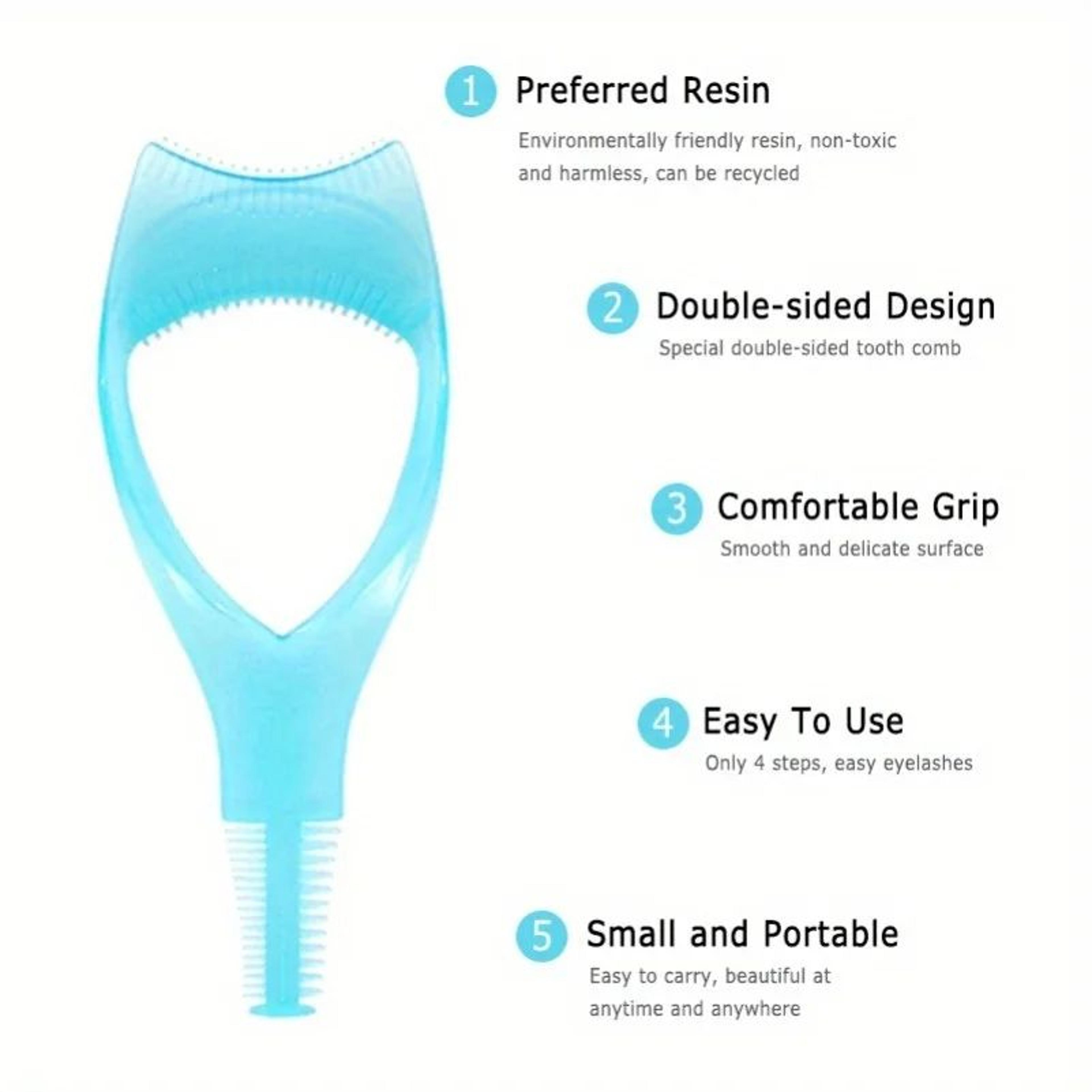 3 In 1 Mascara Applicator Tool Eyeliner Guide Eyelash Curler Guard 3