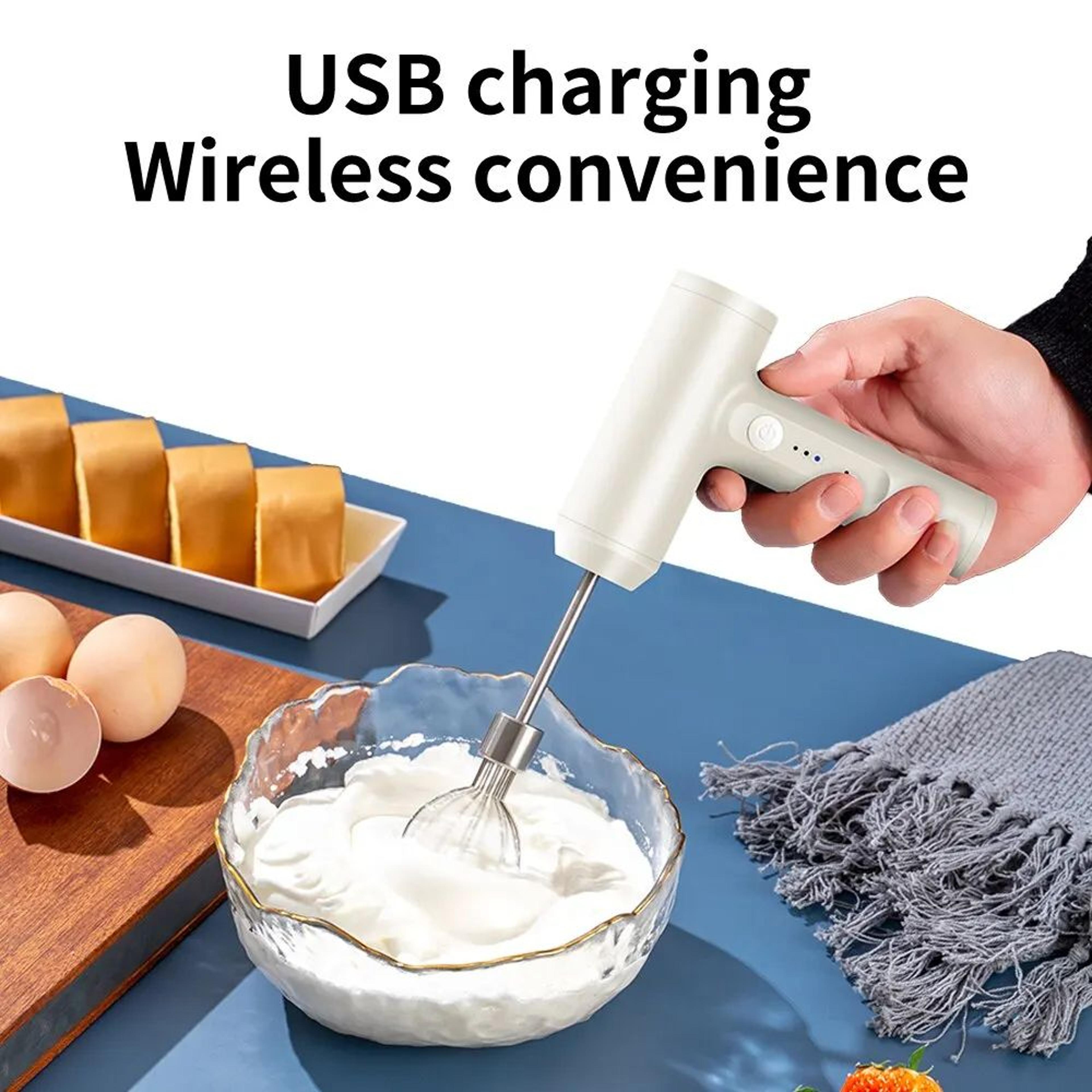 Wireless Electric Hand Mixer Portable 3 Speed Egg Beater Kitchen Tool 2