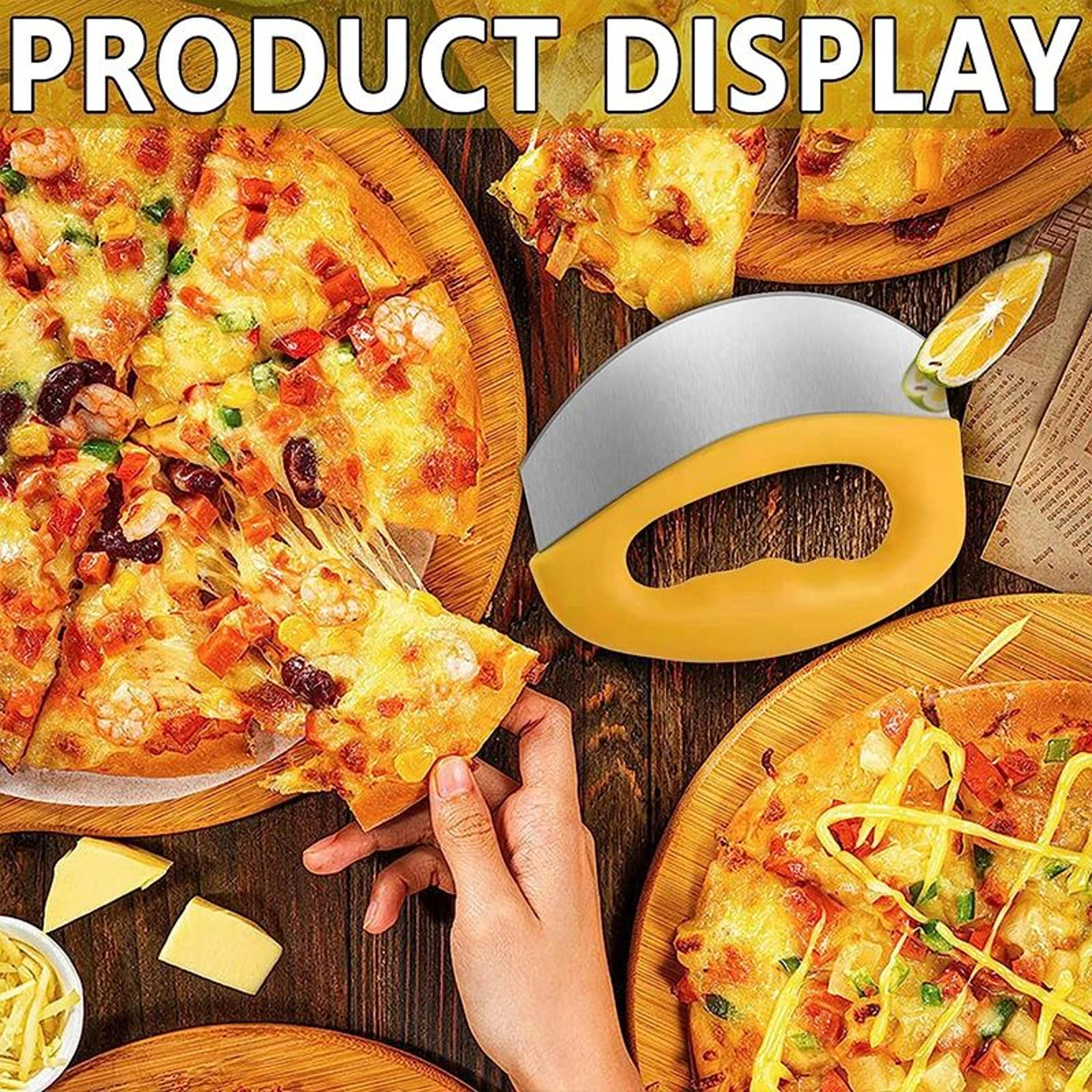 Stainless Steel Pizza Cutter Ring Knife With Safety Cover 7